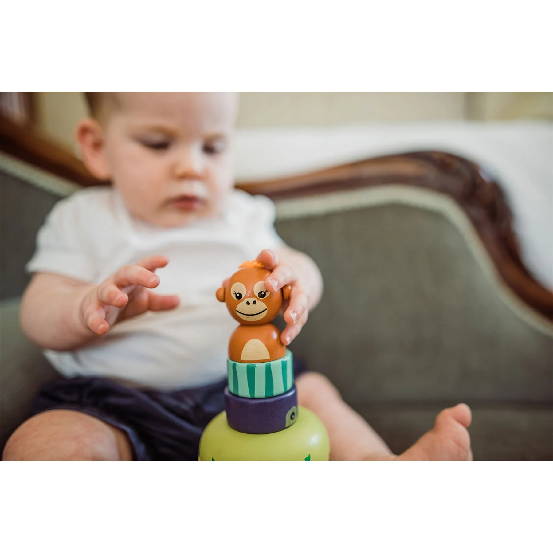 Orange Tree Toys Jungle Animal Theme Stacking Ring - Image 7