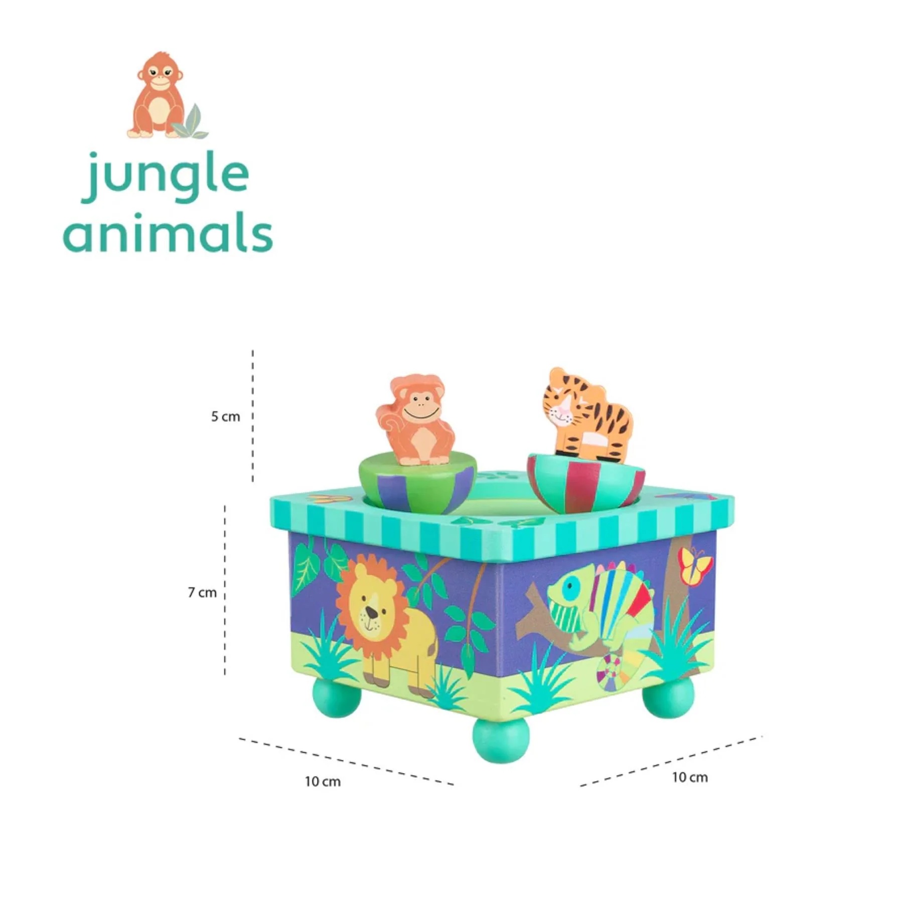 Orange Tree Toys Jungle Animals Music Box - Image 4