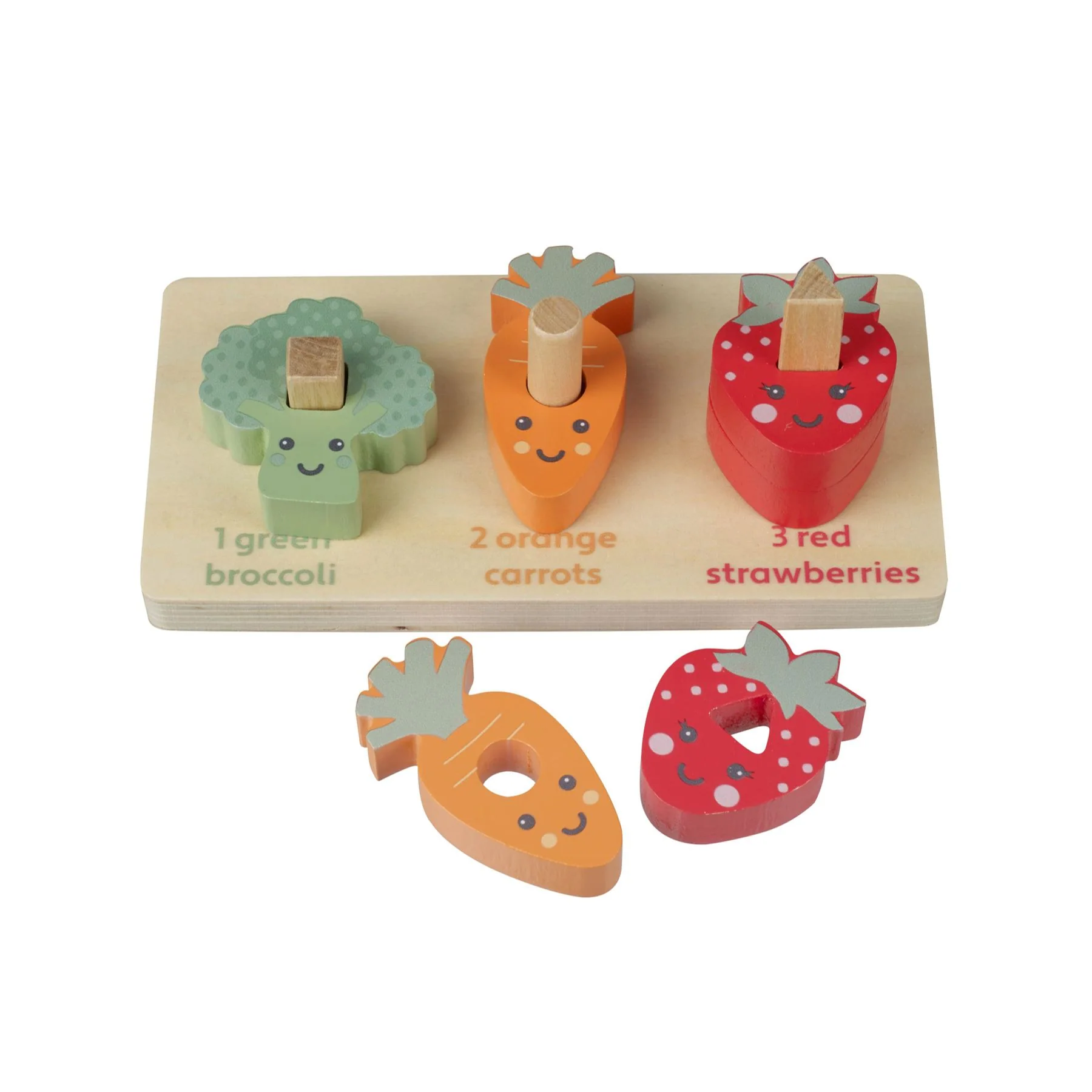 Orange Tree Toys Learn To Count Wooden Counting Veggies - Image 3
