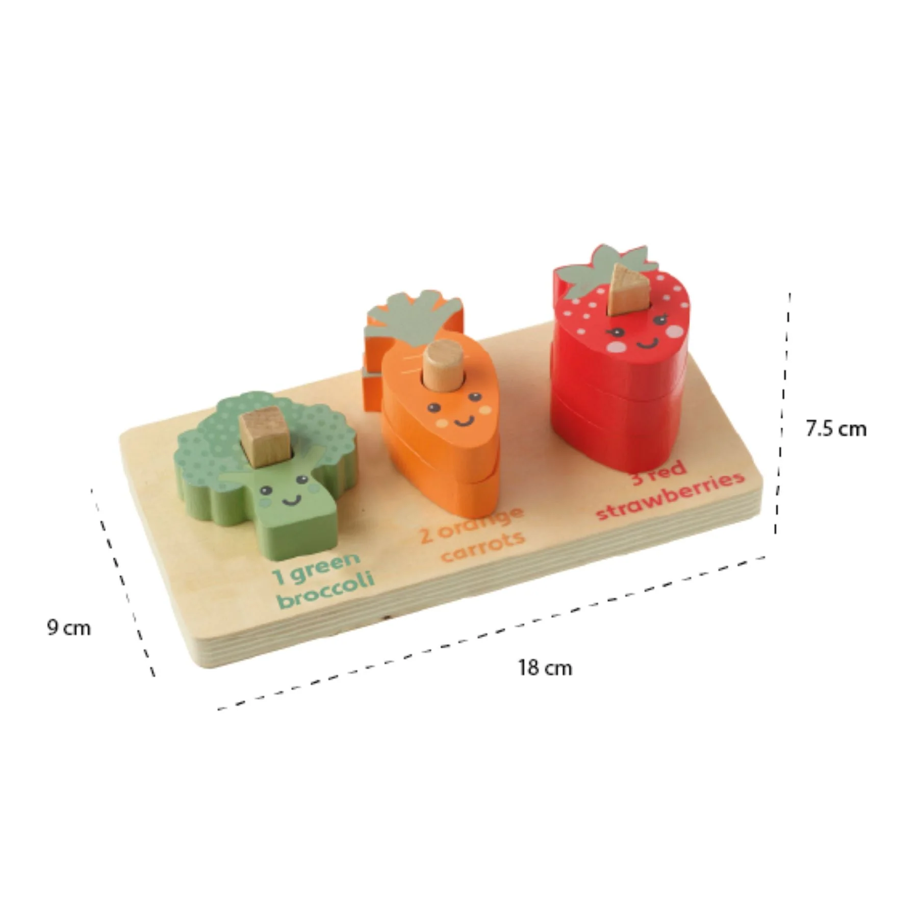 Orange Tree Toys Learn To Count Wooden Counting Veggies - Image 4