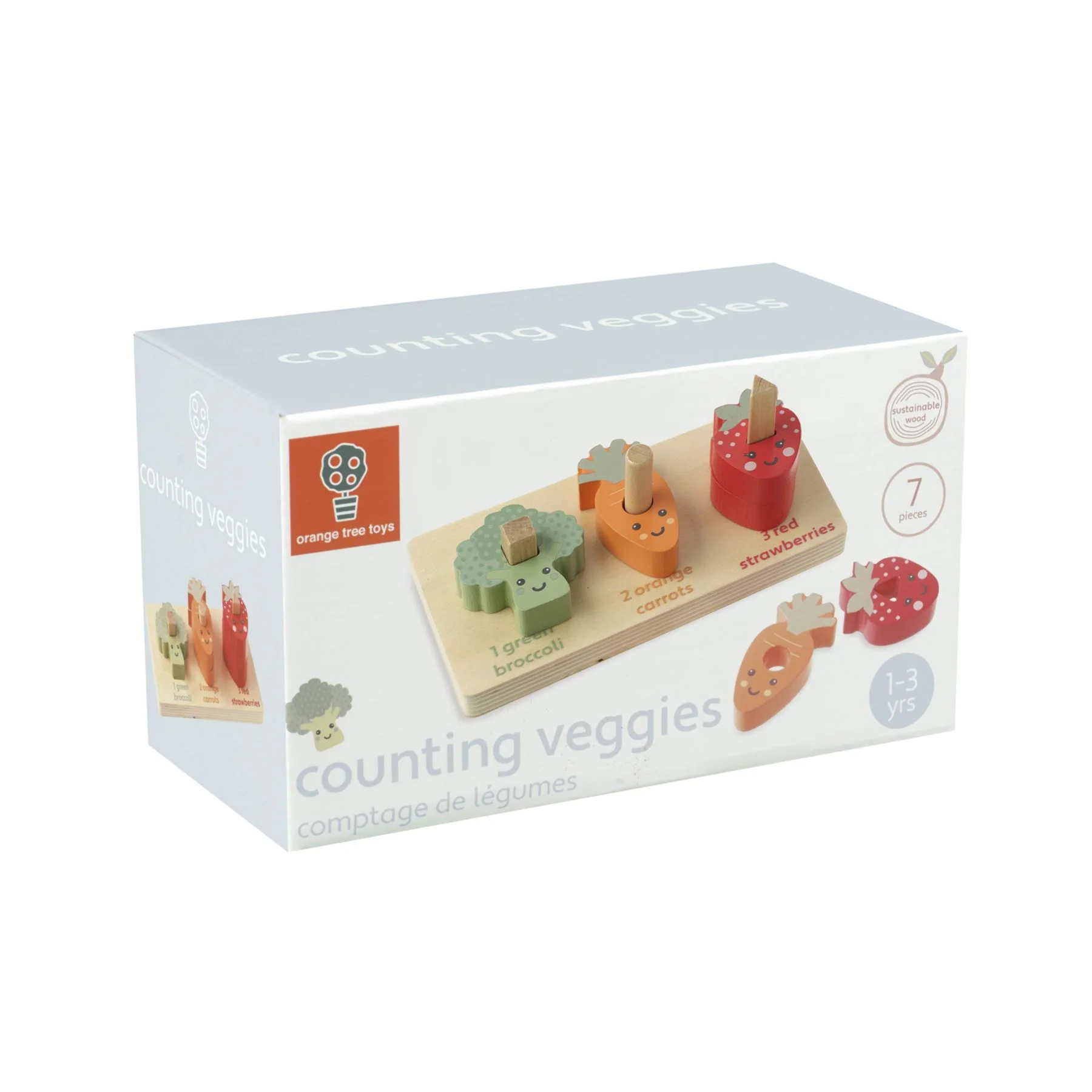 Orange Tree Toys Learn To Count Wooden Counting Veggies - Image 5