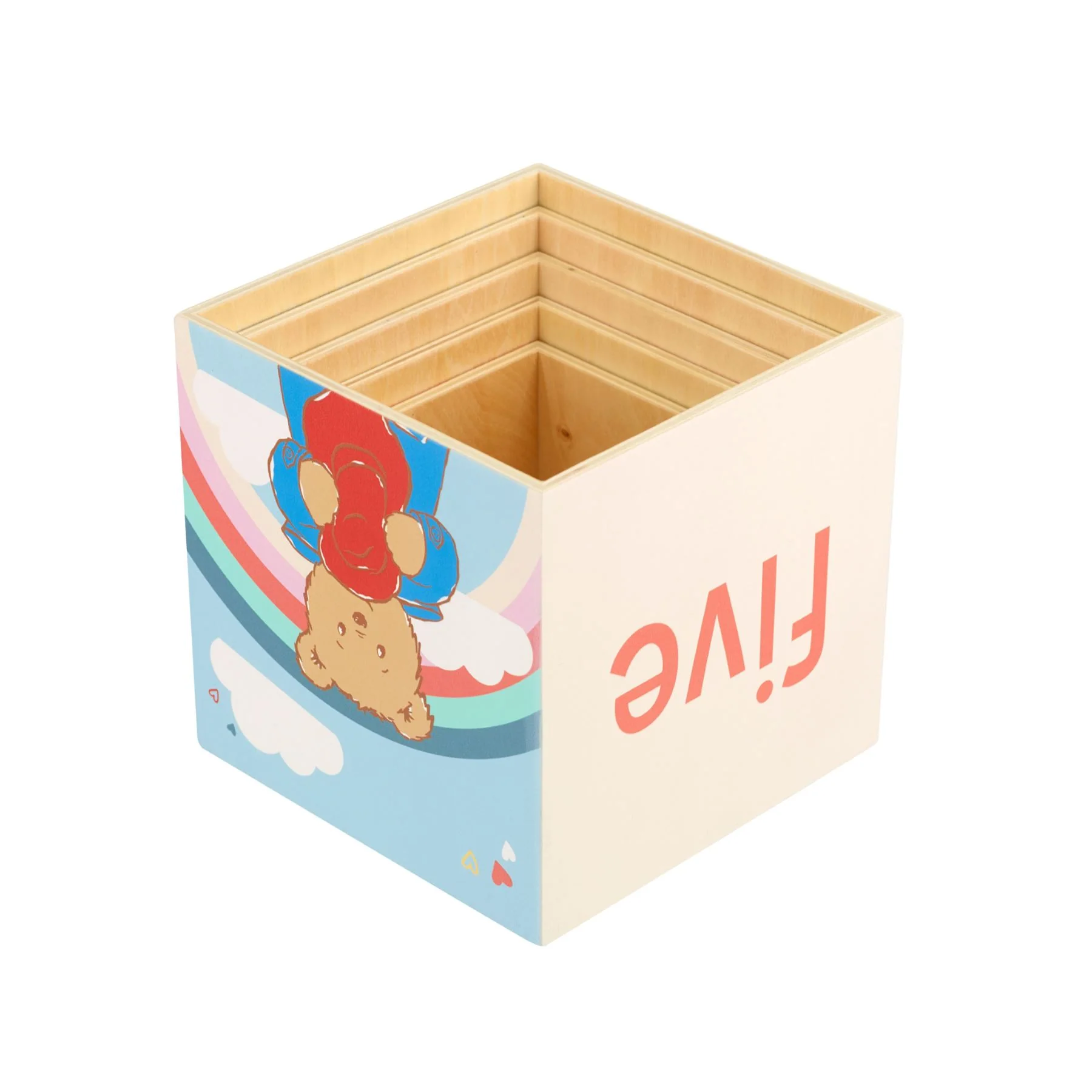 Orange Tree Toys Paddington Wooden Stacking Cubes - Image 3