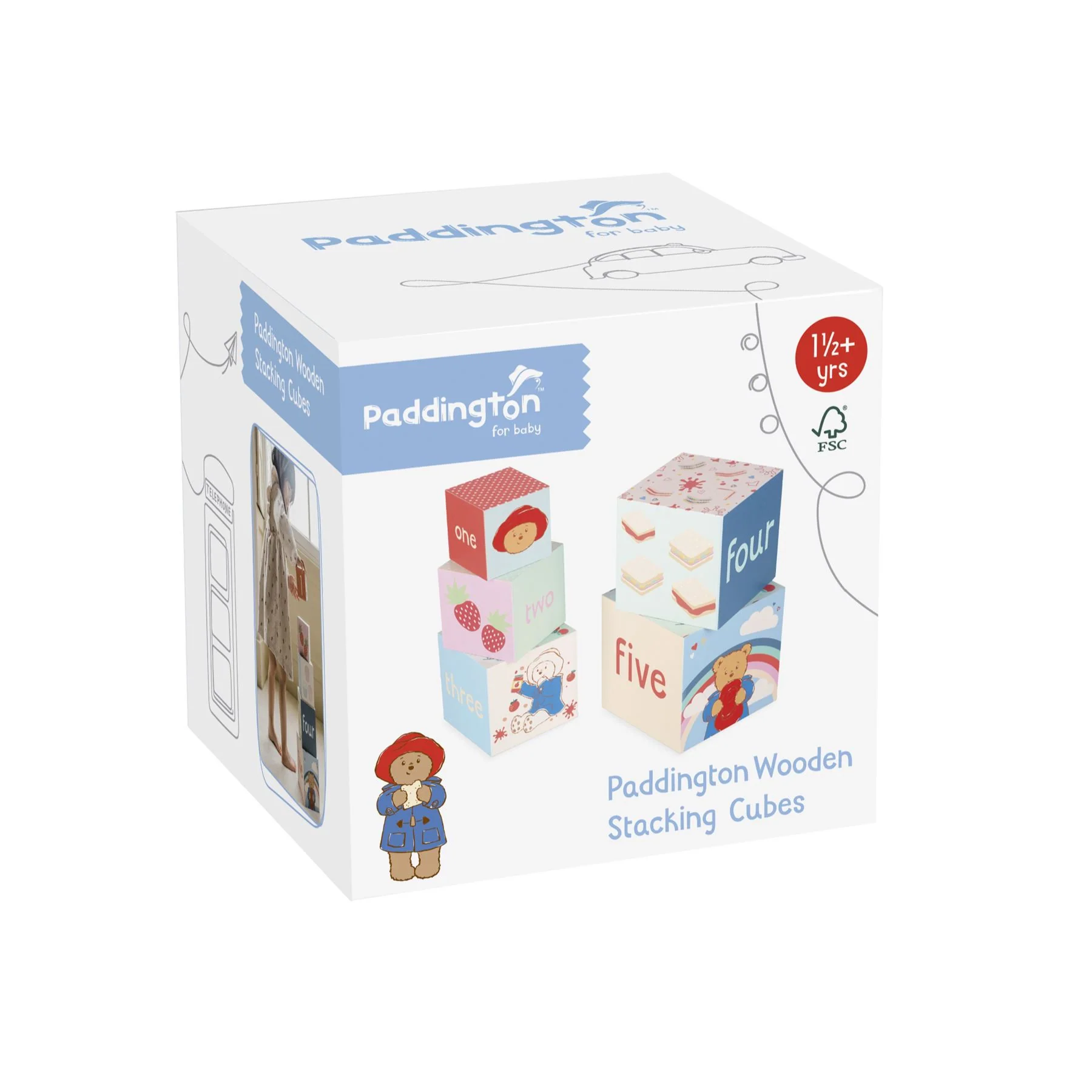 Orange Tree Toys Paddington Wooden Stacking Cubes - Image 4