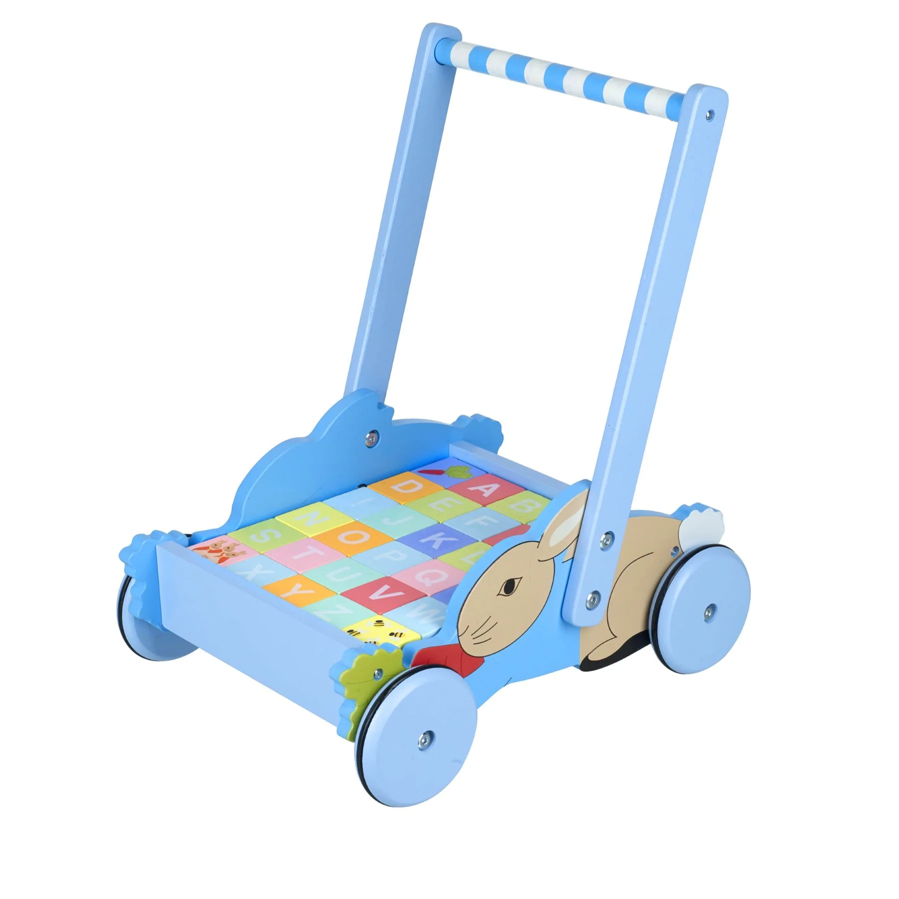 Orange Tree Toys Peter Rabbit Baby Walker With Blocks Trolley - Image 3