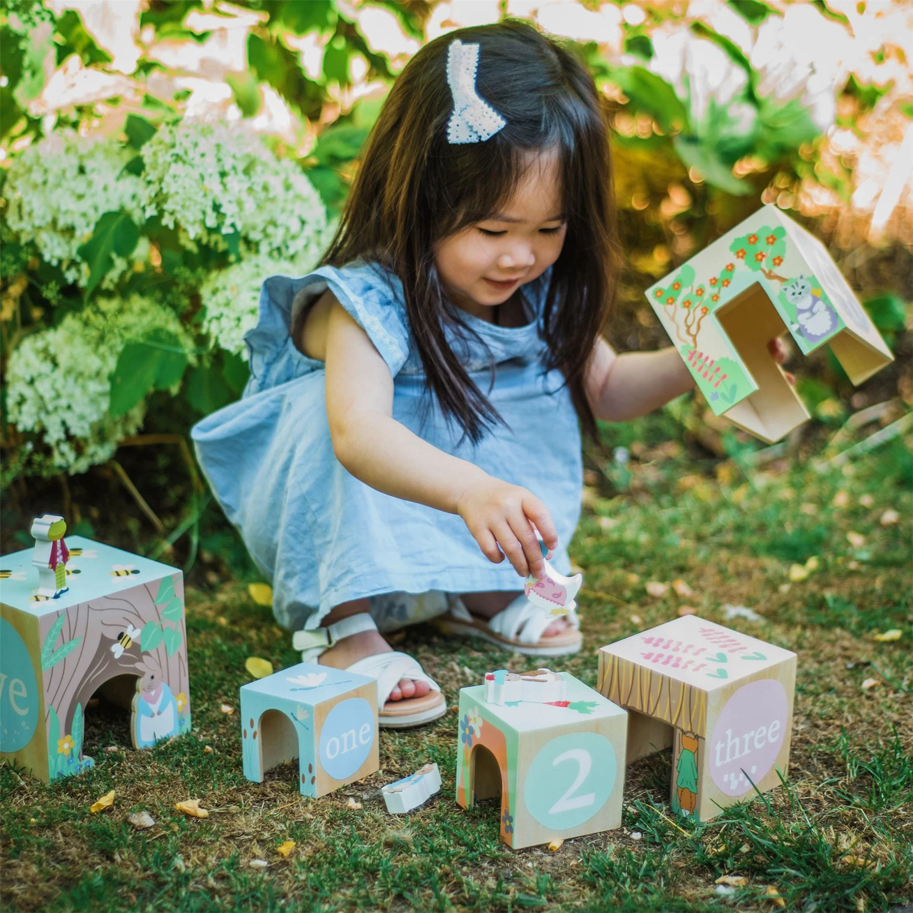 Orange Tree Toys Peter Rabbit Wooden Stacking Cubes - Image 7