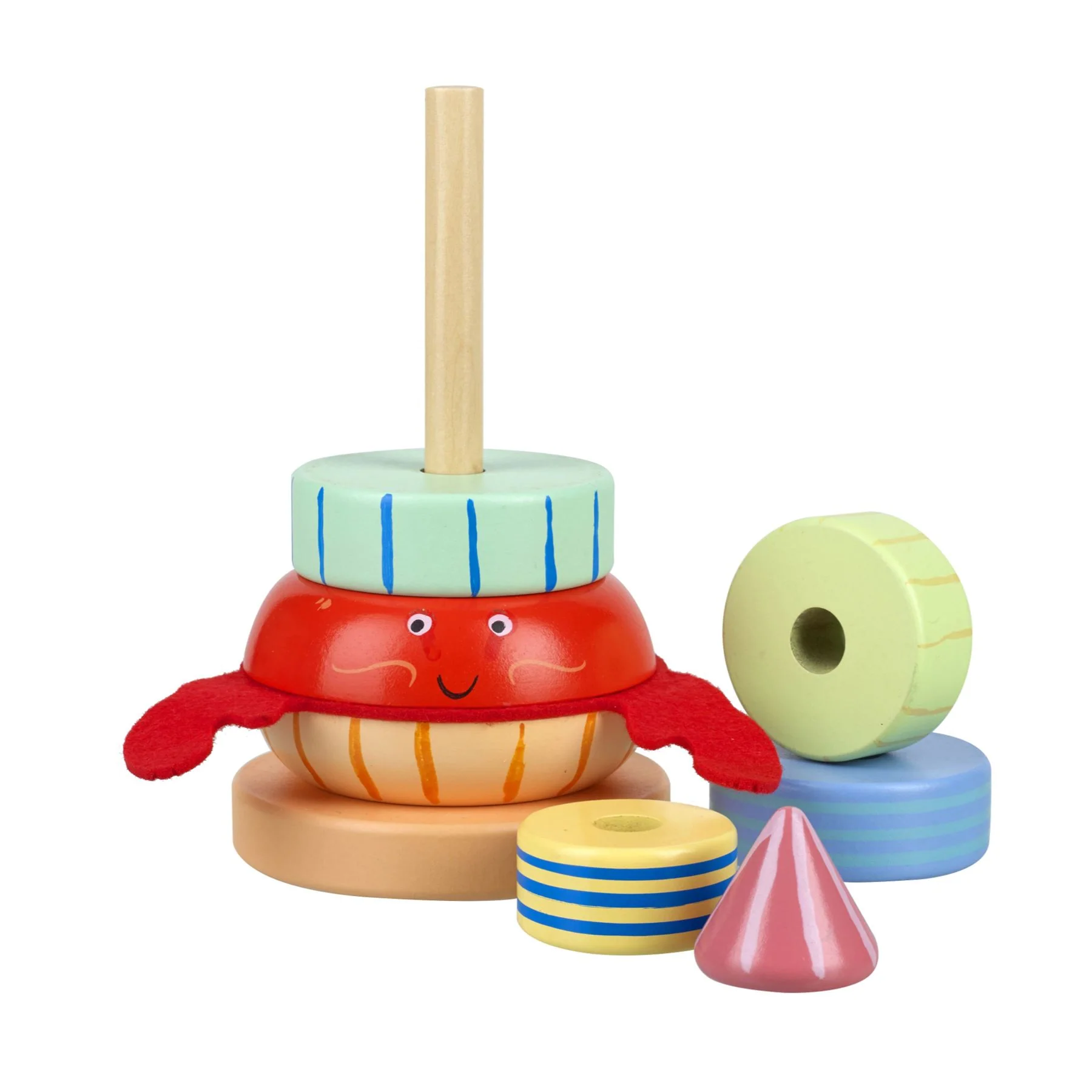 Orange Tree Toys Sea Life Hermit Crab Stacking Ring - Image 2