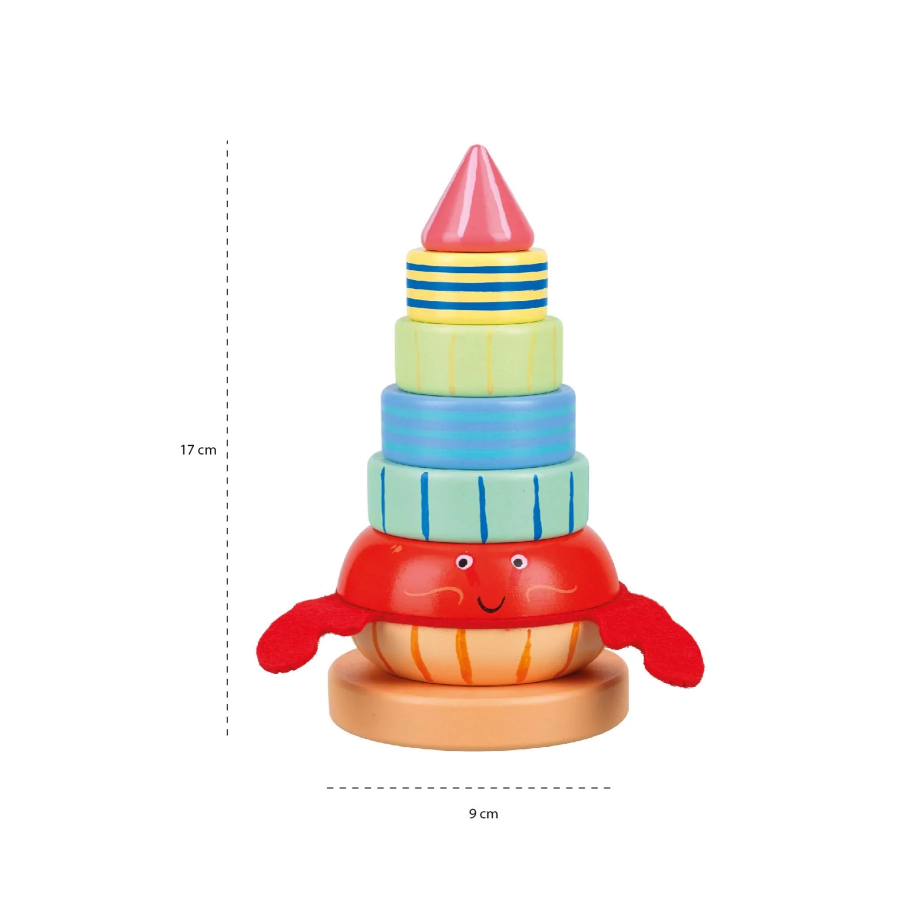 Orange Tree Toys Sea Life Hermit Crab Stacking Ring - Image 3