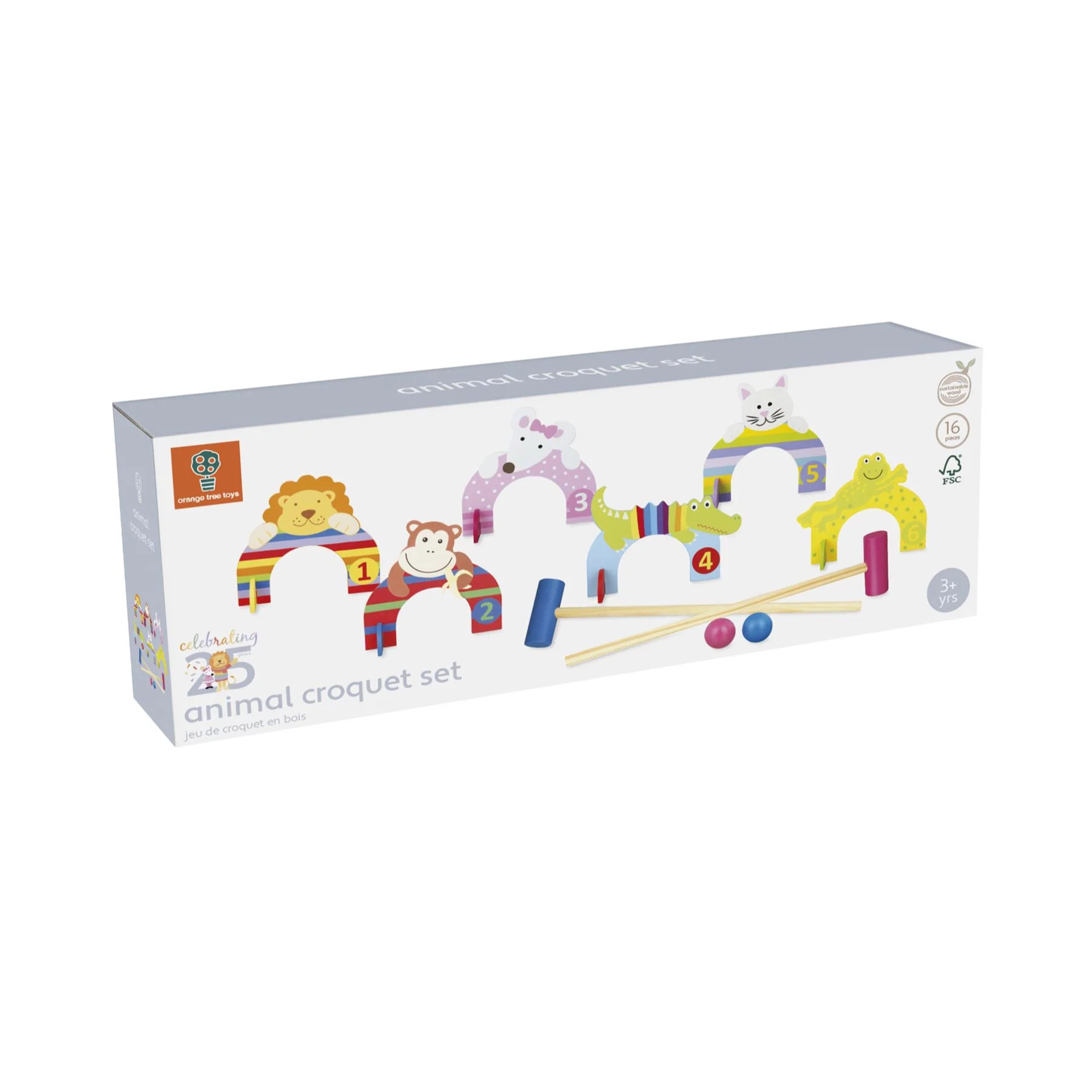 Orange Tree Toys Wooden Animals Croquet Set - Image 3