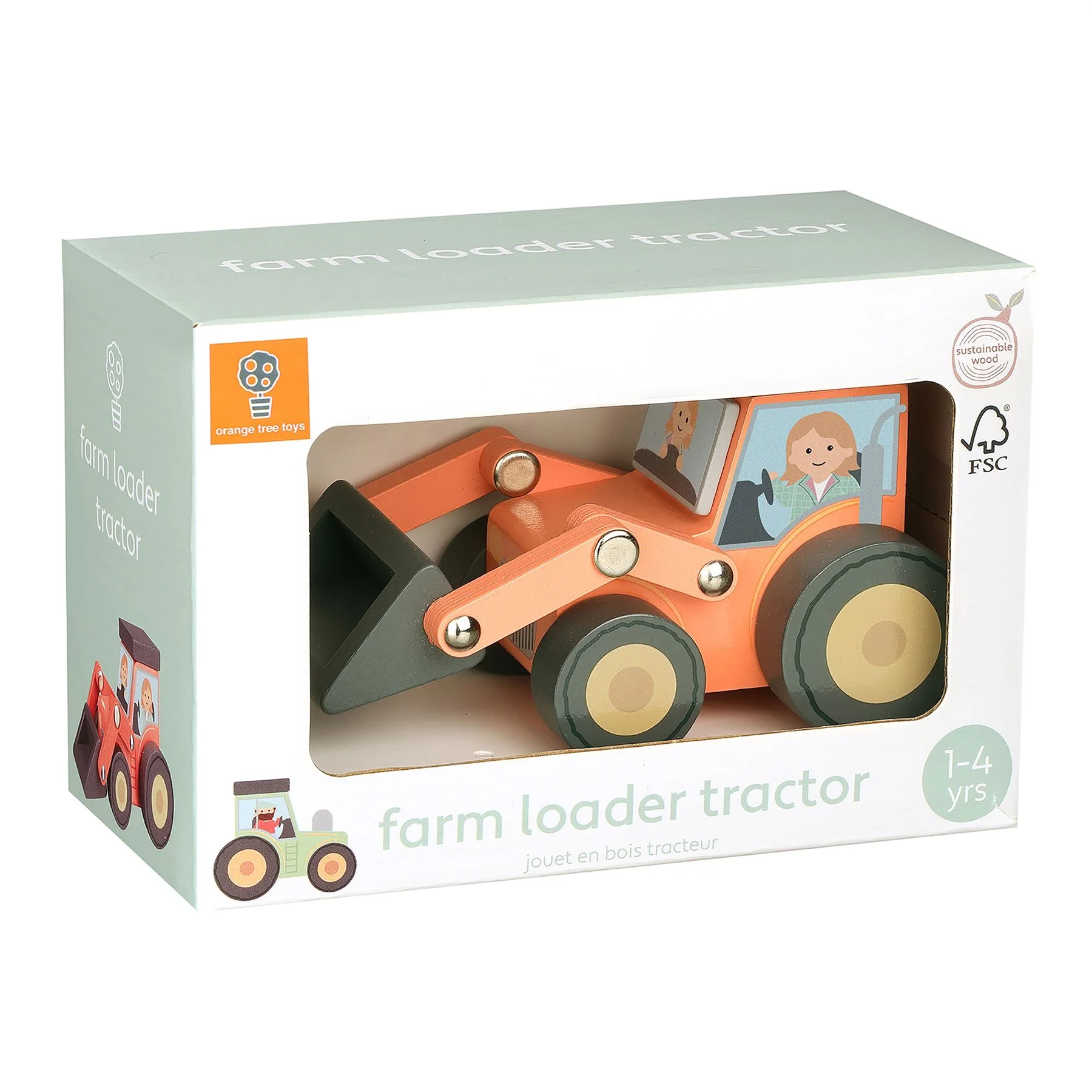 Orange Tree Toys Wooden Farm Loader Tractor - Image 3