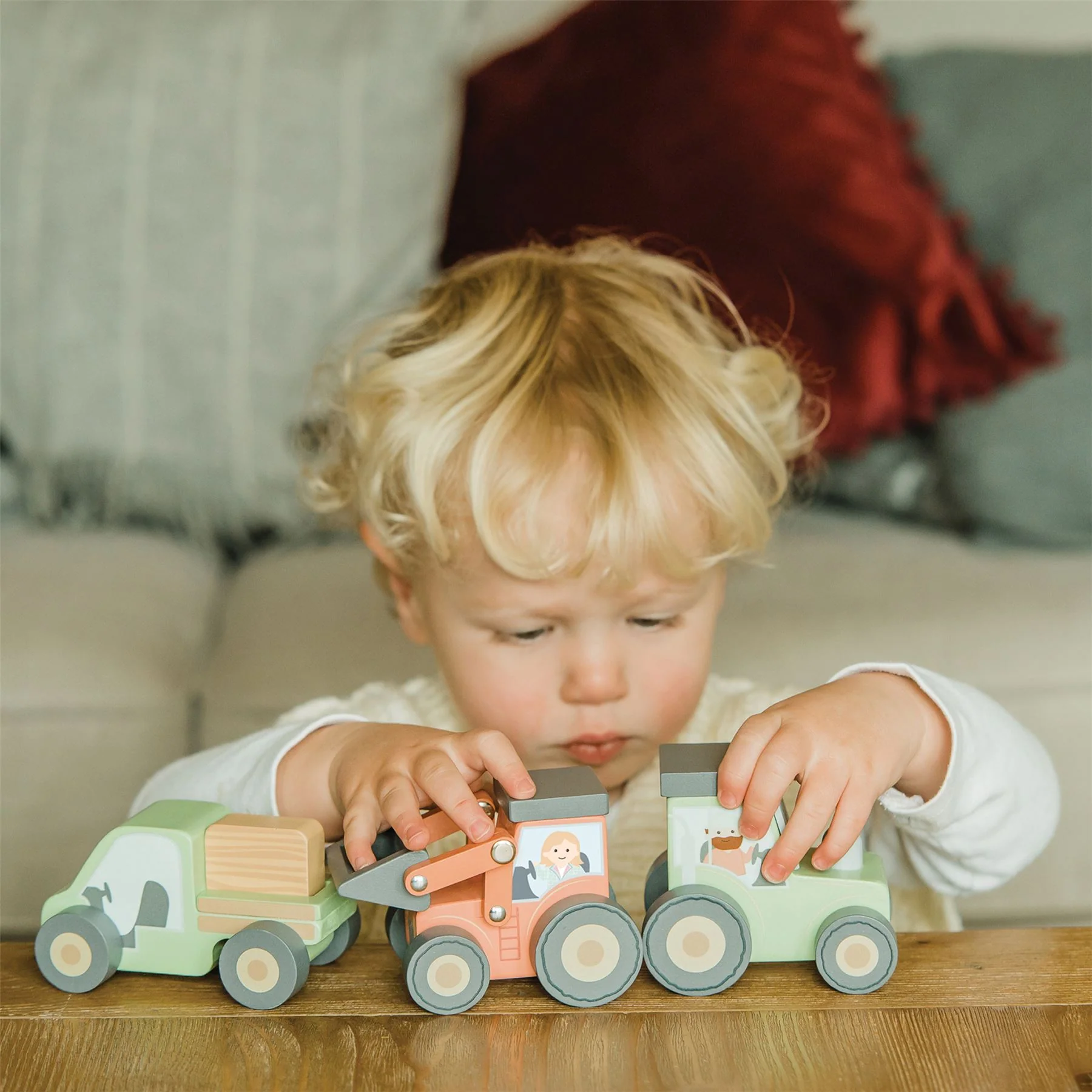 Orange Tree Toys Wooden Farm Loader Tractor - Image 4