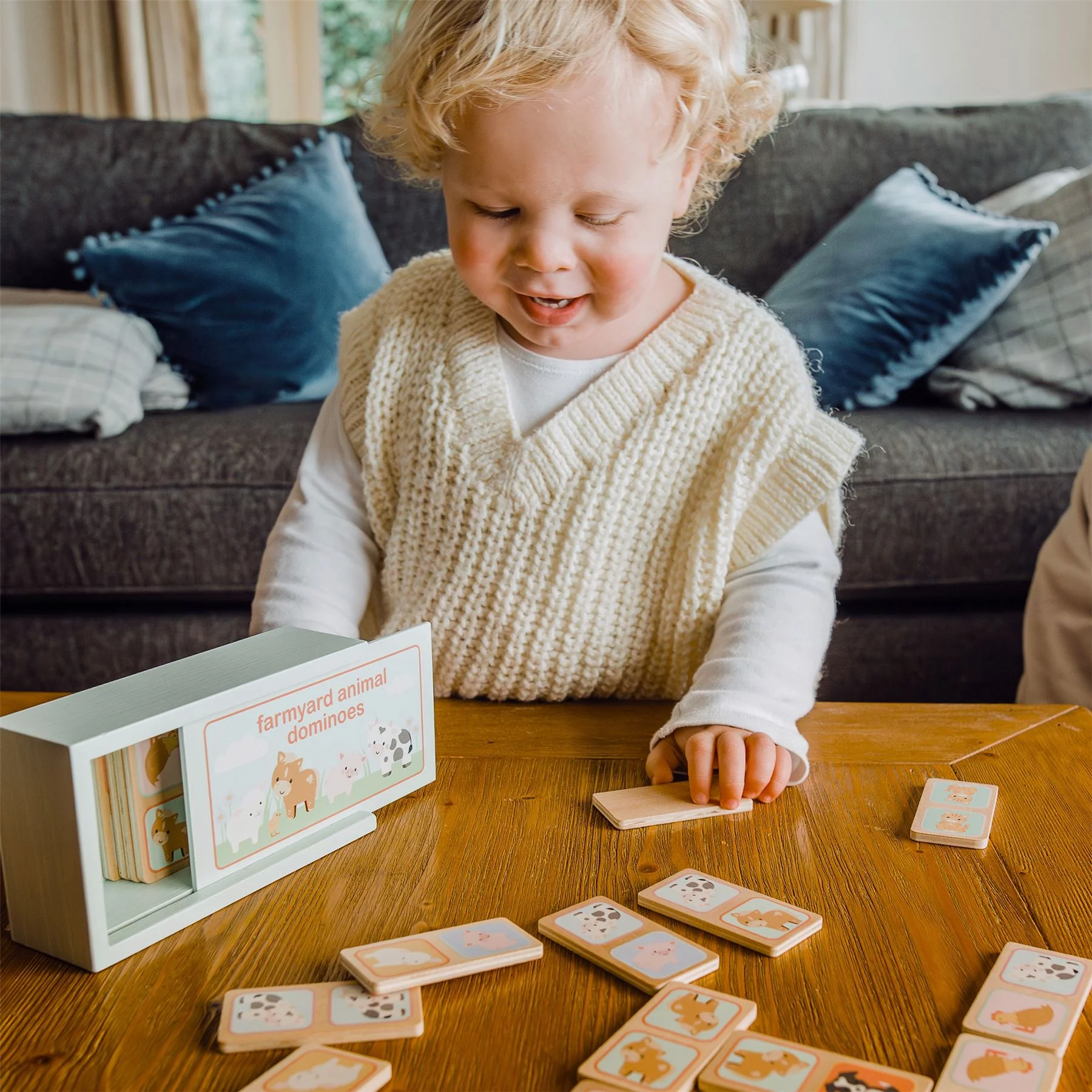 Orange Tree Toys Wooden Farmyard Animal Dominoes - Image 3