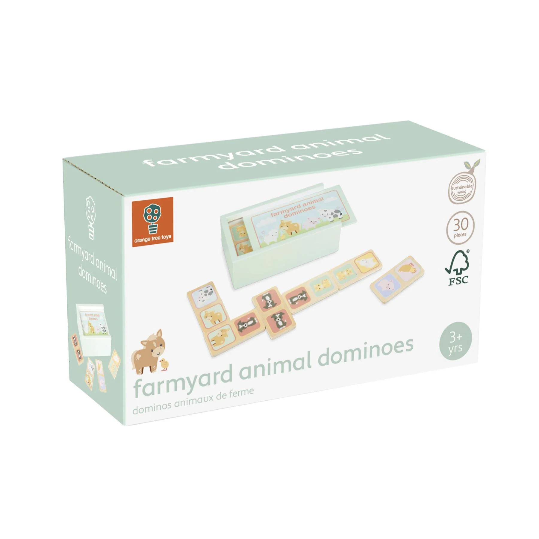Orange Tree Toys Wooden Farmyard Animal Dominoes - Image 5