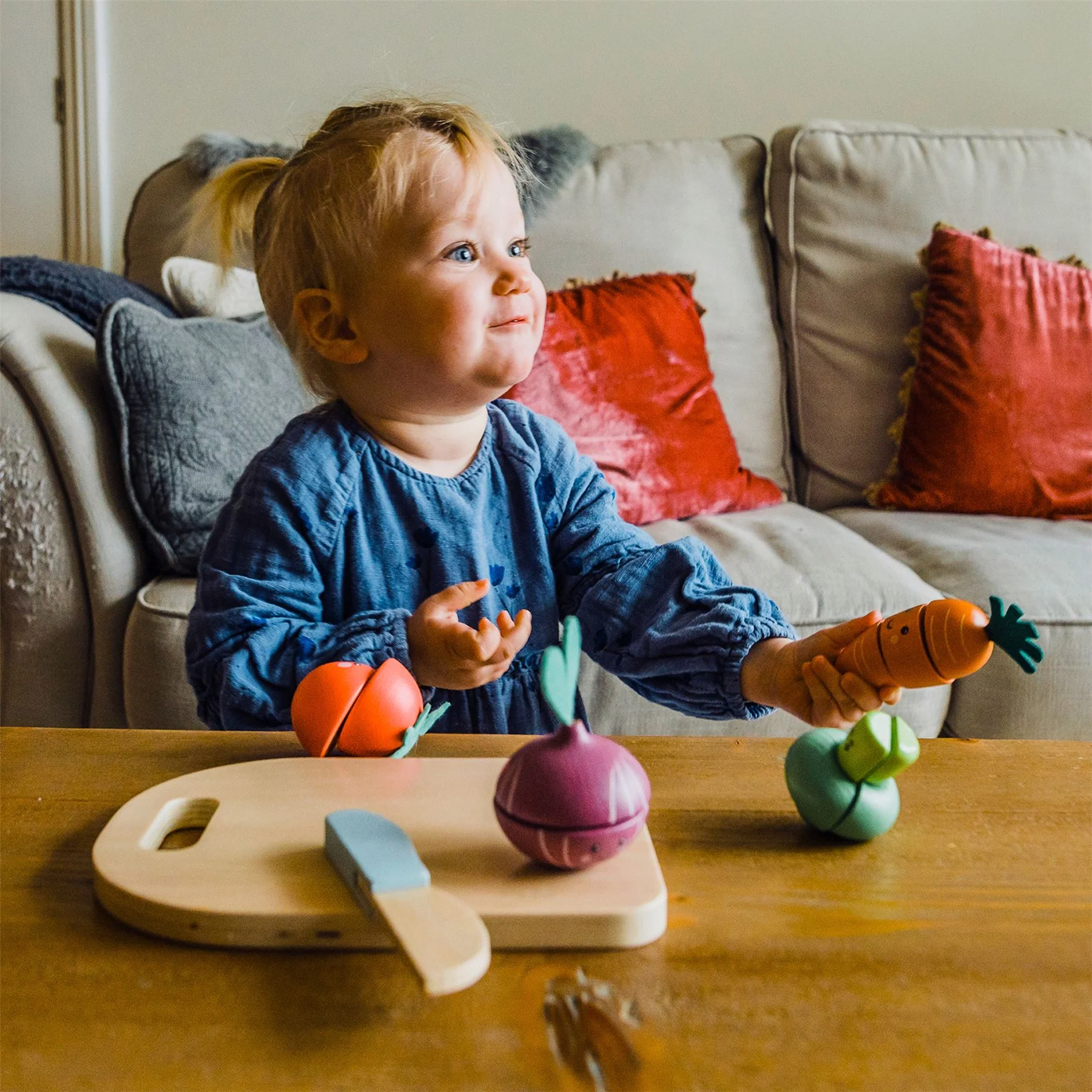 Orange Tree Toys Wooden Happy Veggies Cutting Veg - Image 4