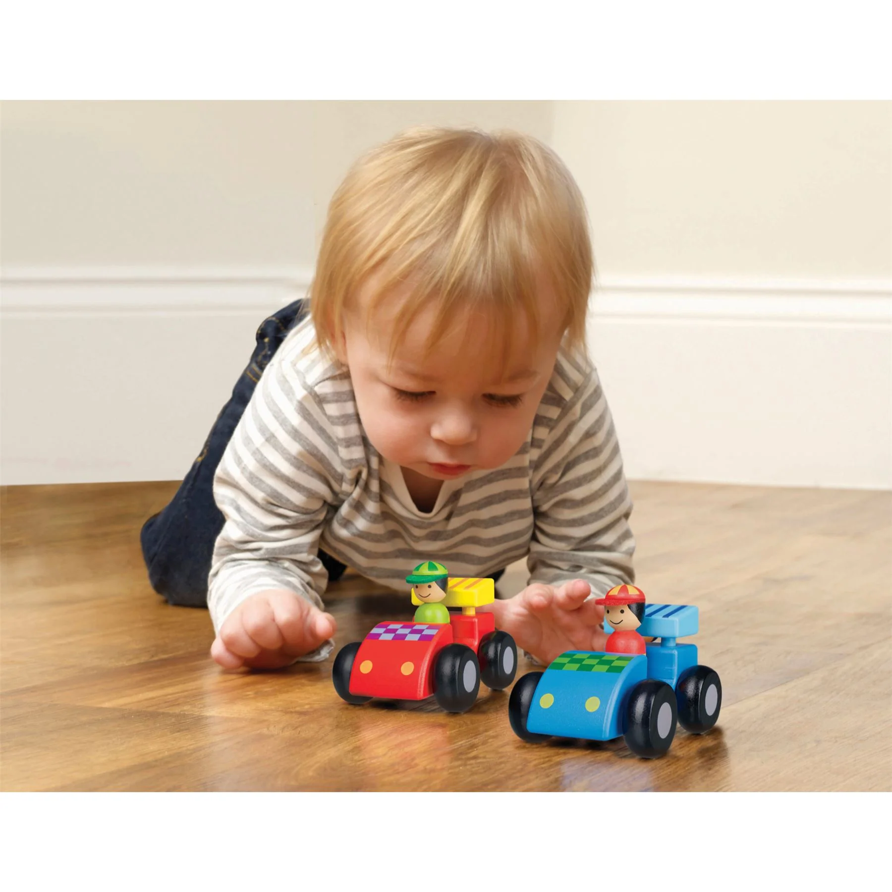 Orange Tree Toys Wooden Racing Car Set - Image 4