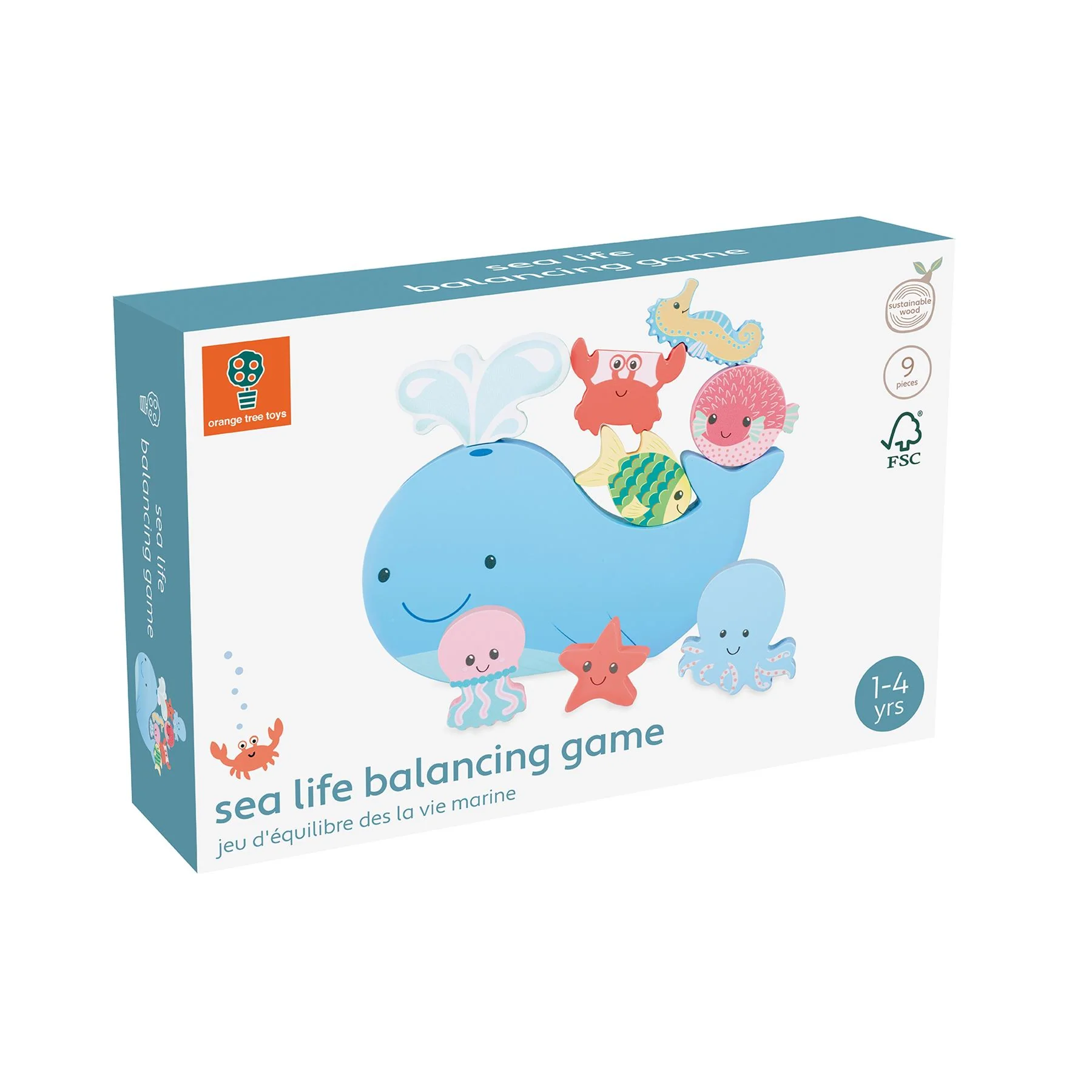 Orange Tree Toys Wooden Sea Life Balancing Game - Image 6