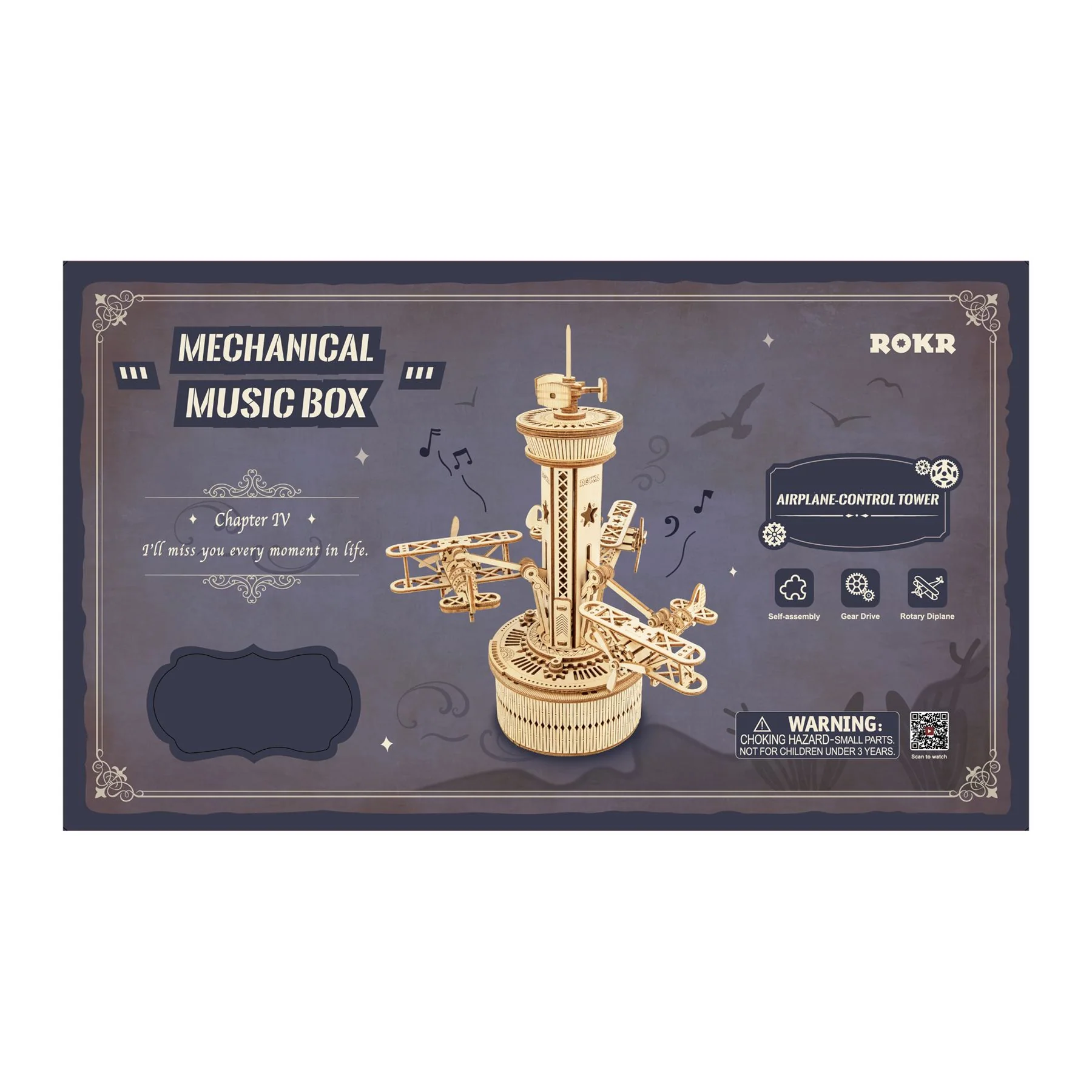 Robotime ROKR Airplane-Control Tower Building Kit - Image 10
