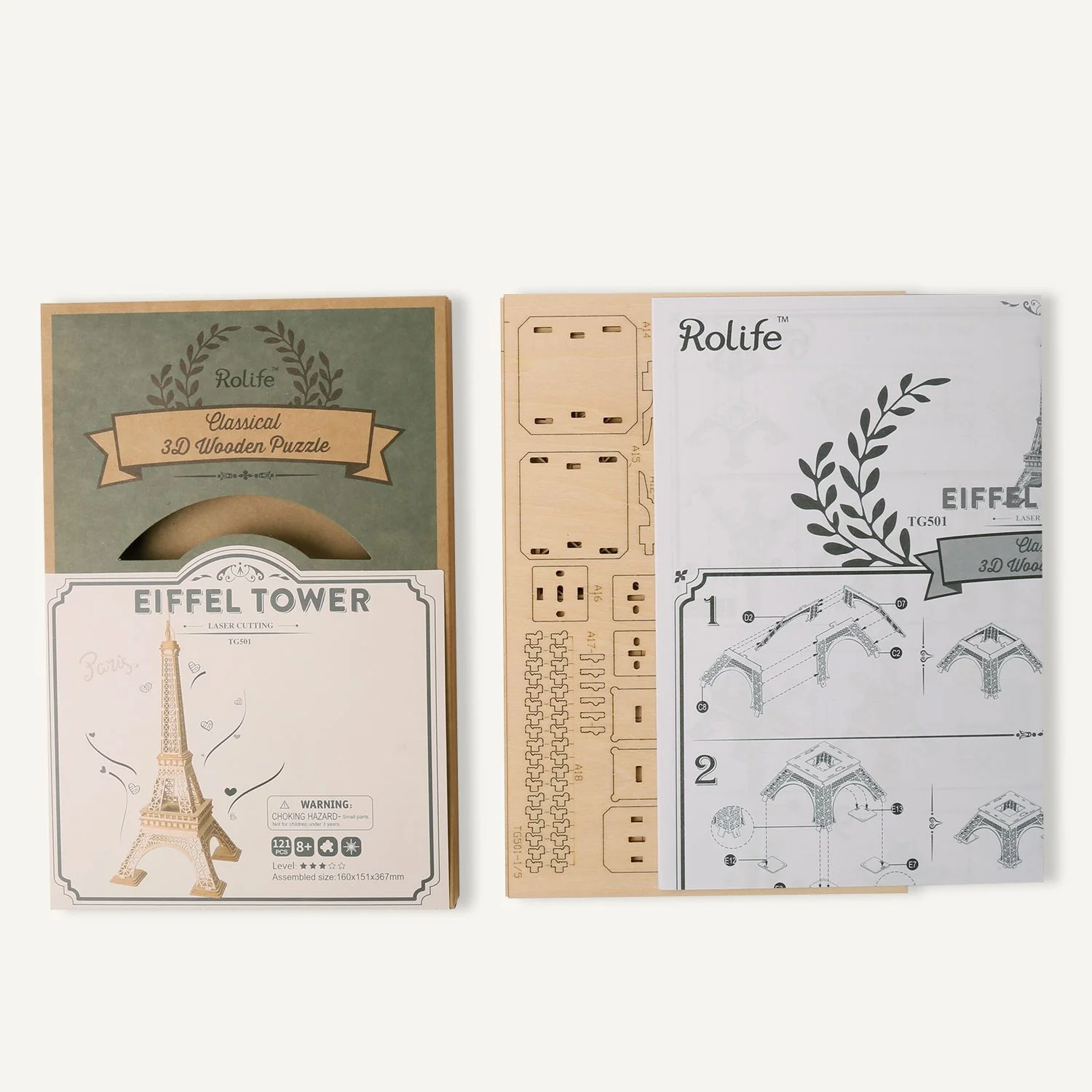 Robotime Rolife Eiffel Tower Building Kit - Image 3