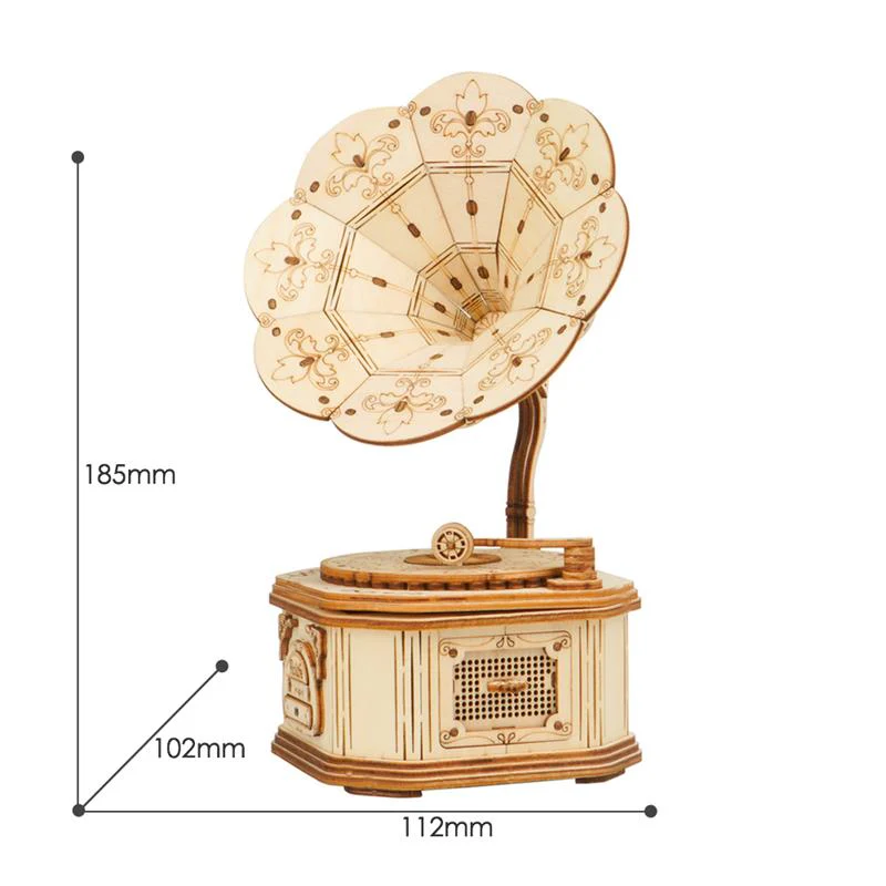 Robotime Rolife Gramophone Building Kit - Image 3