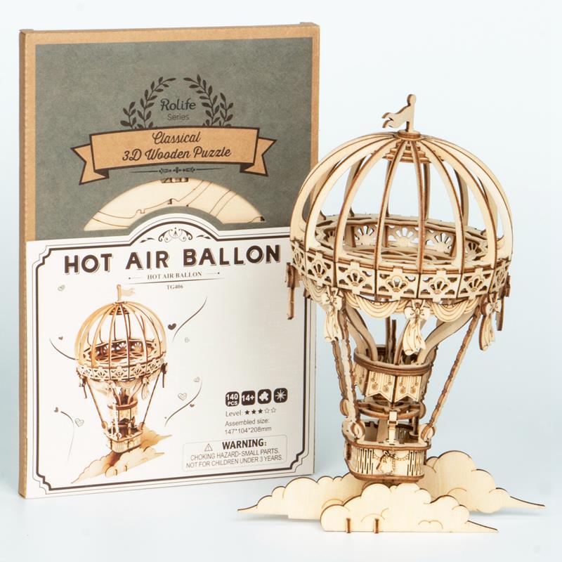Robotime Rolife Hot Air Balloon Building Kit - Image 9