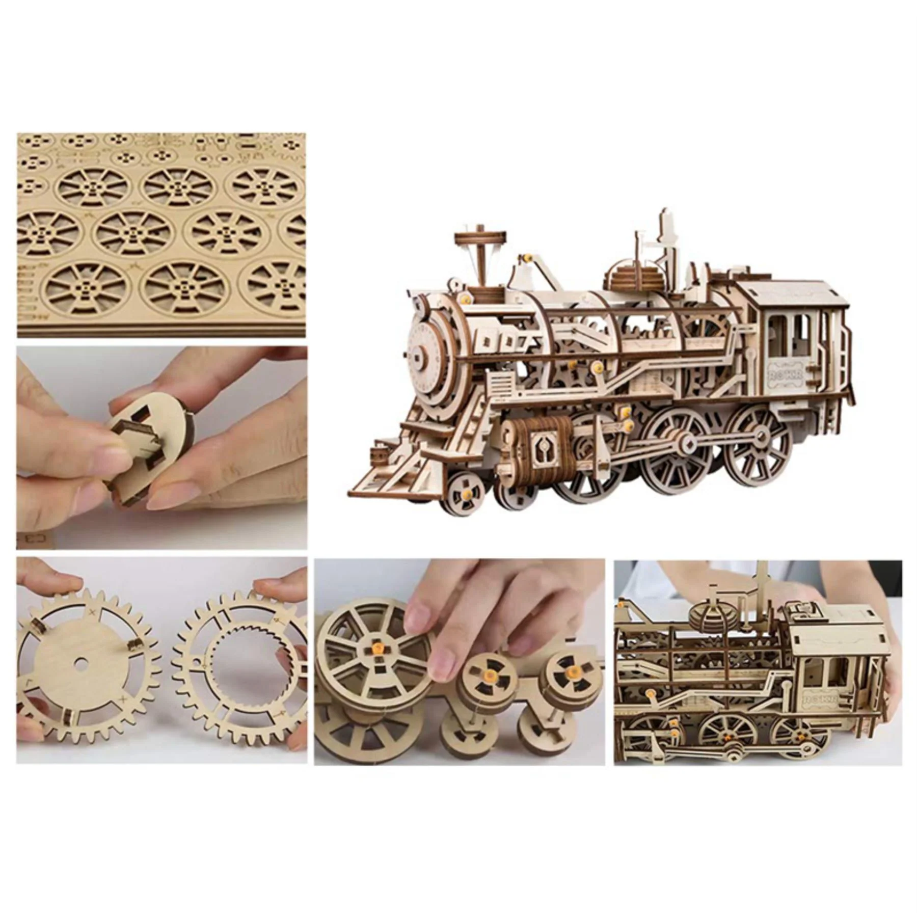 Robotime ROKR Locomotive Building Kit - Image 7