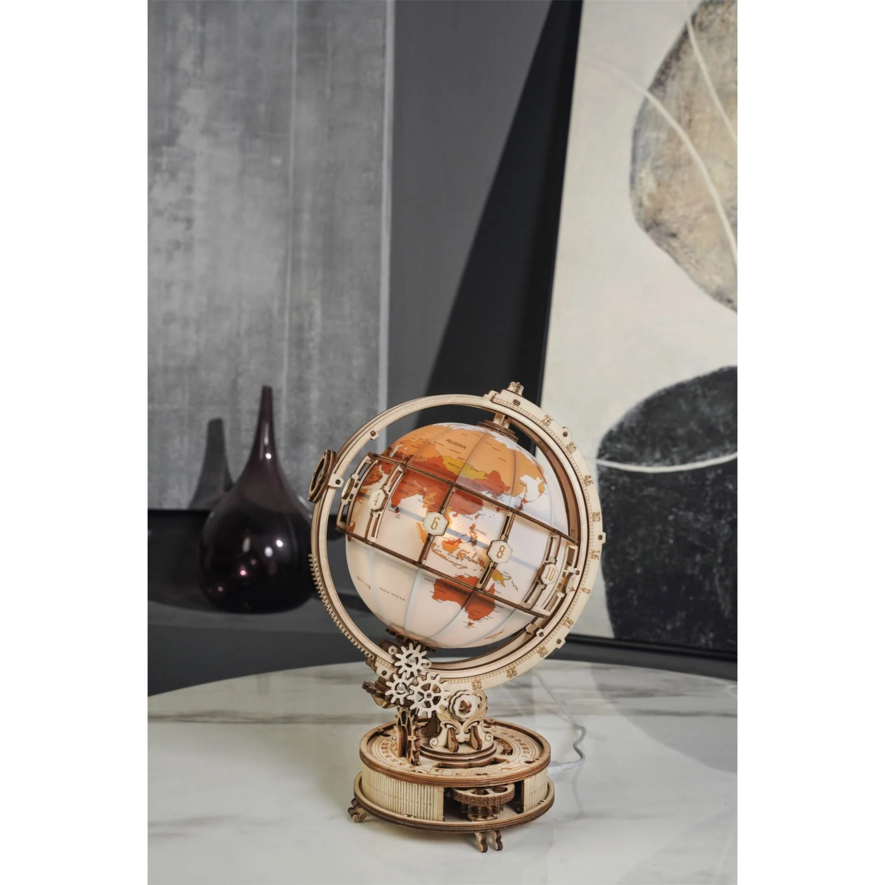 Robotime ROKR Luminous Globe Building Kit - Image 12