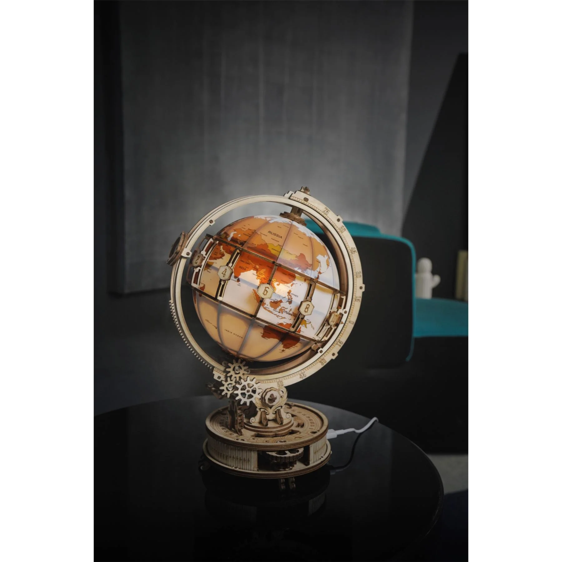 Robotime ROKR Luminous Globe Building Kit - Image 5
