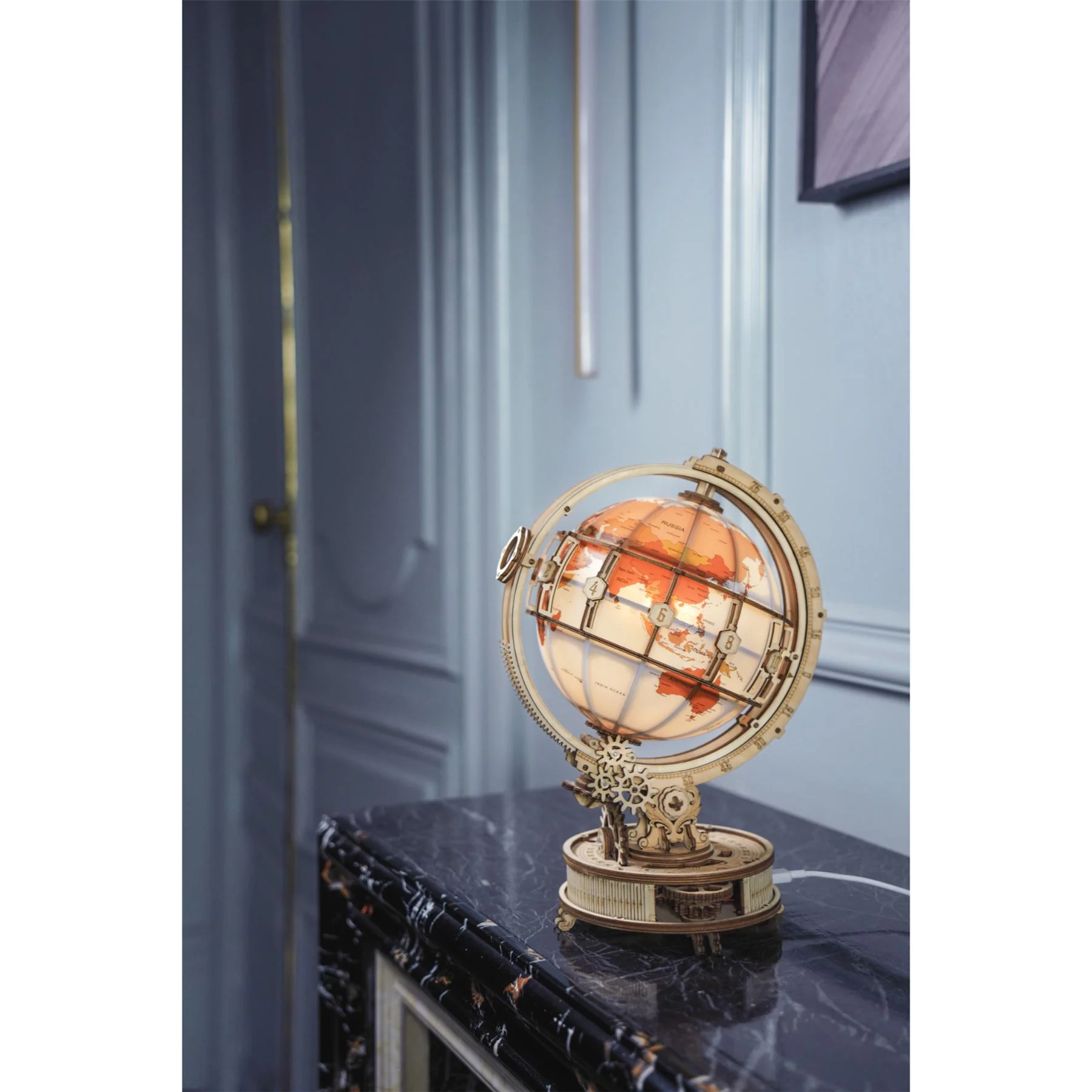 Robotime ROKR Luminous Globe Building Kit - Image 6