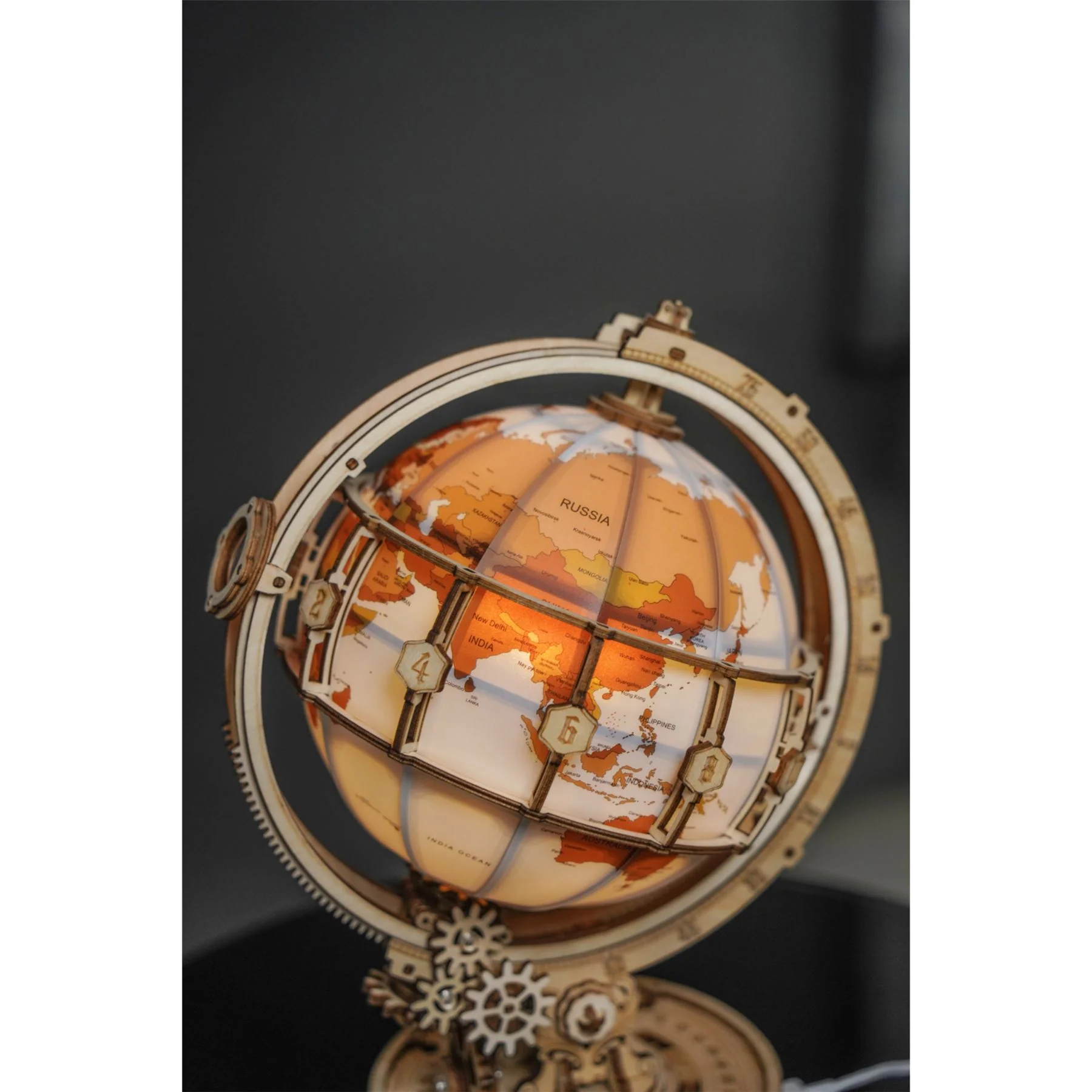 Robotime ROKR Luminous Globe Building Kit - Image 7