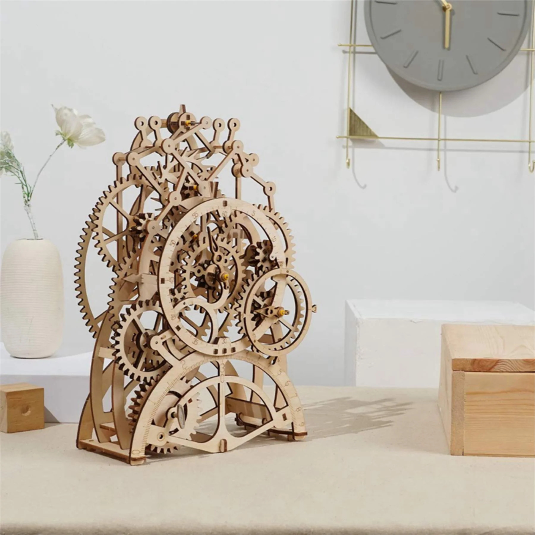 Robotime ROKR Pendulum Clock Building Kit - Image 7