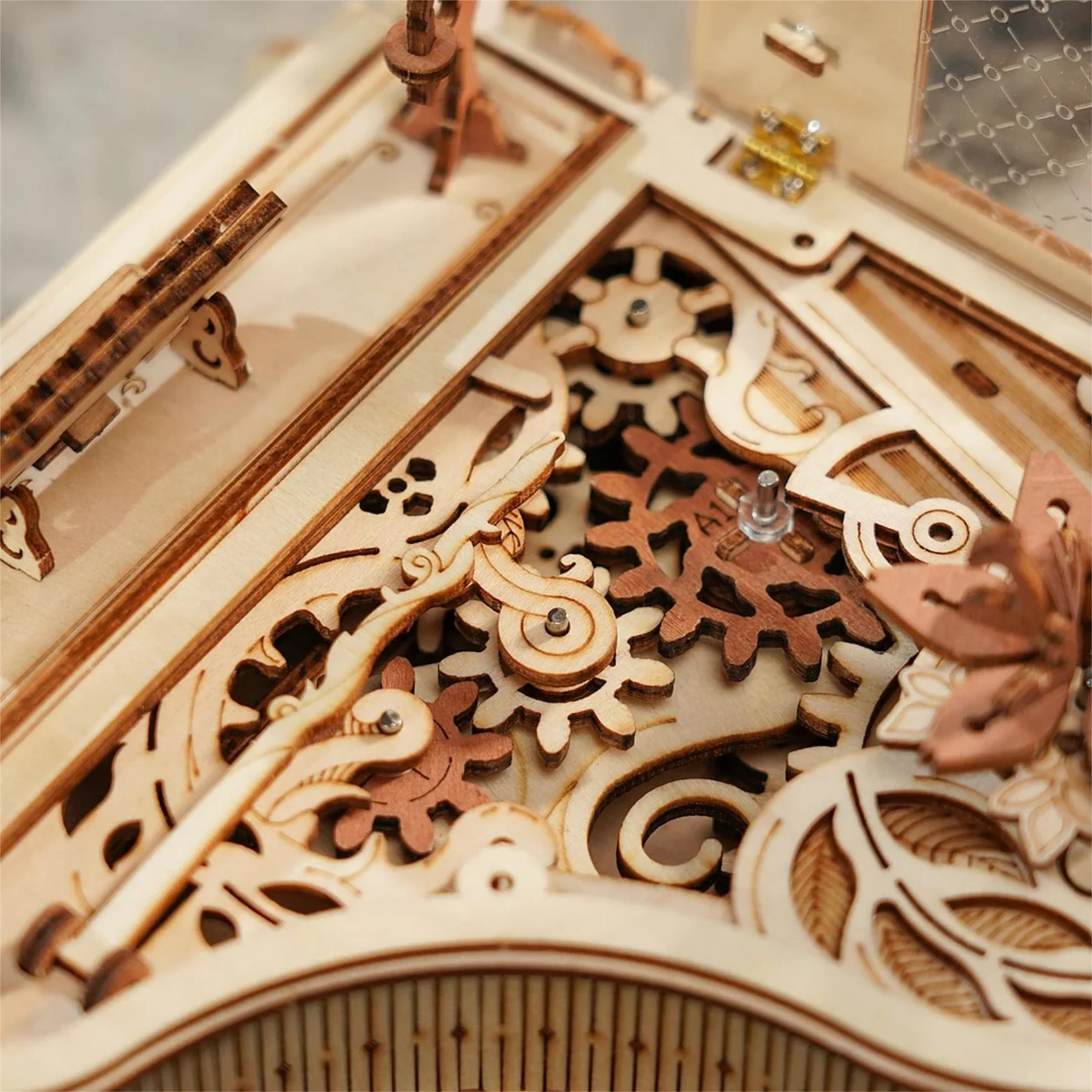 Robotime ROKR Magic Piano 3D Musical Box Wooden Model Kit - Image 4