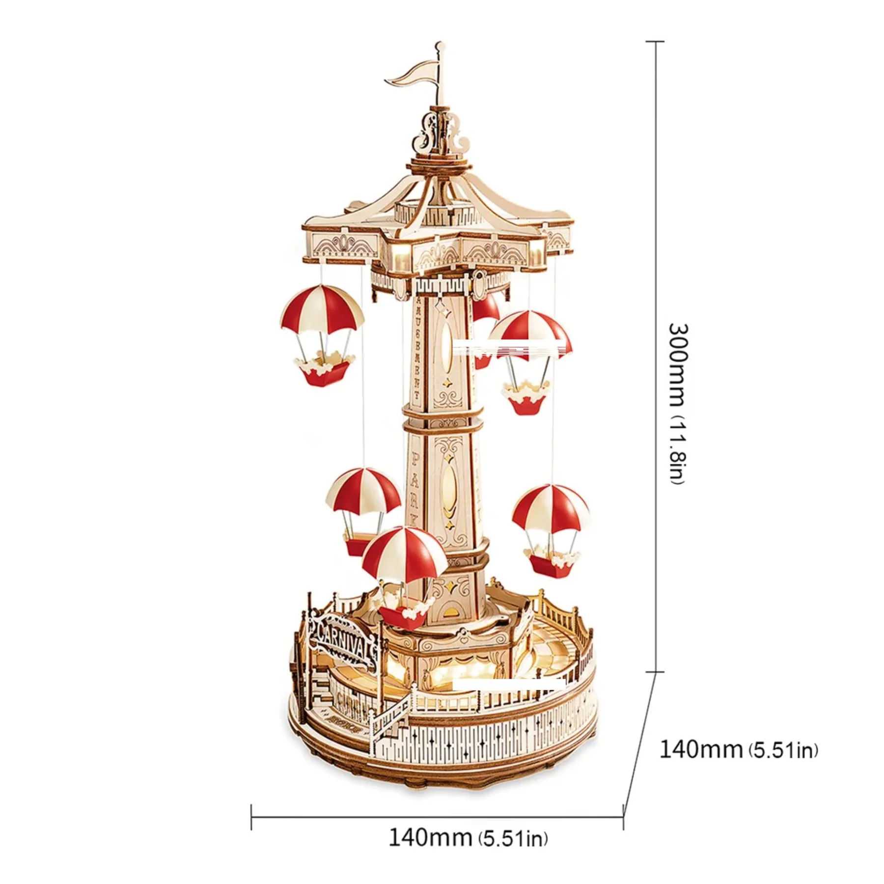Robotime ROKR Parachute Tower Building Kit - Image 2
