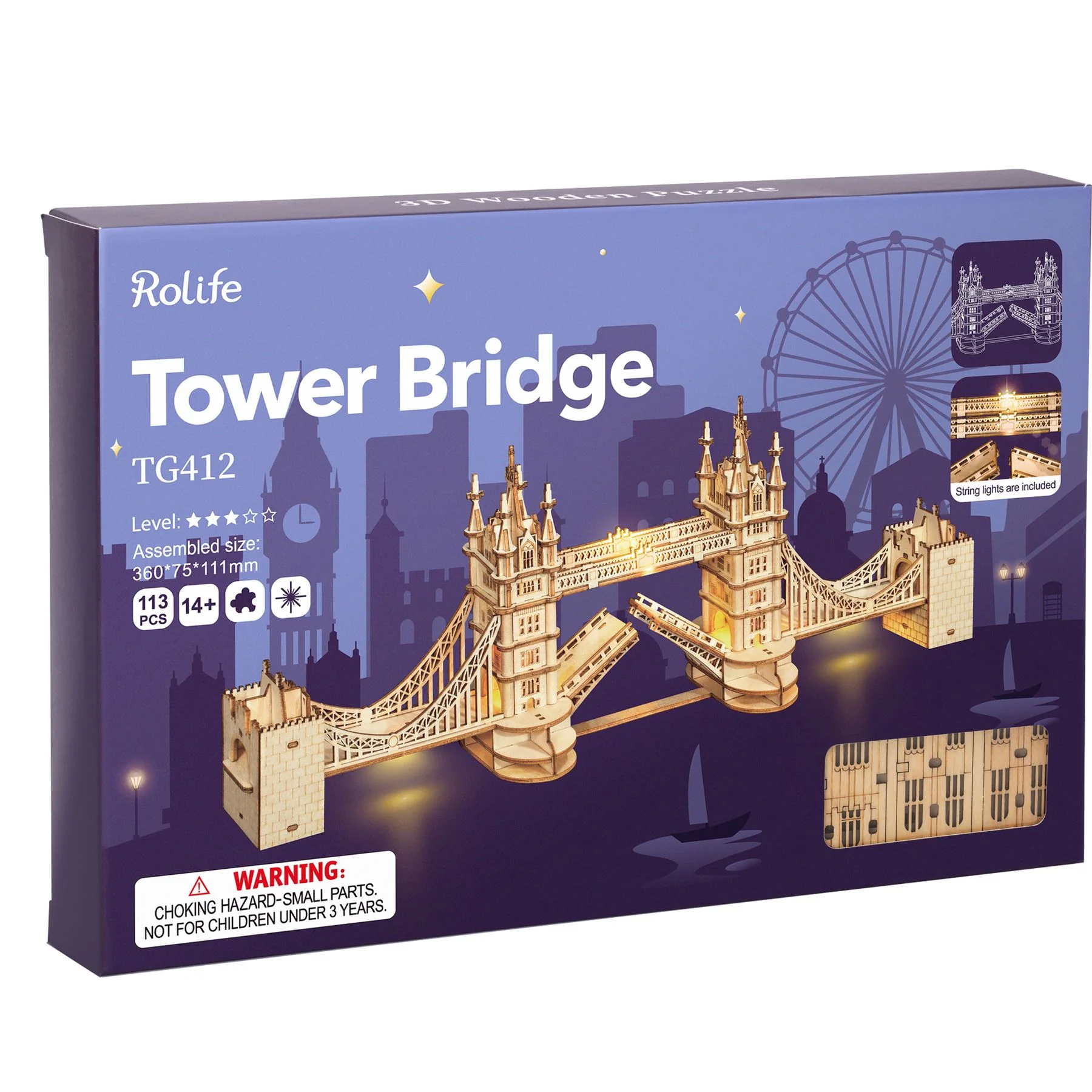 Robotime Rolife Self-Build 3D Model Kit - London - Image 10