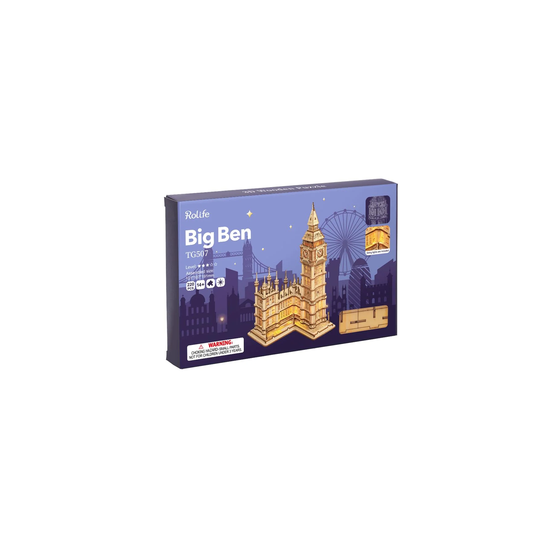 Robotime Rolife Self-Build 3D Model Kit - London - Image 20