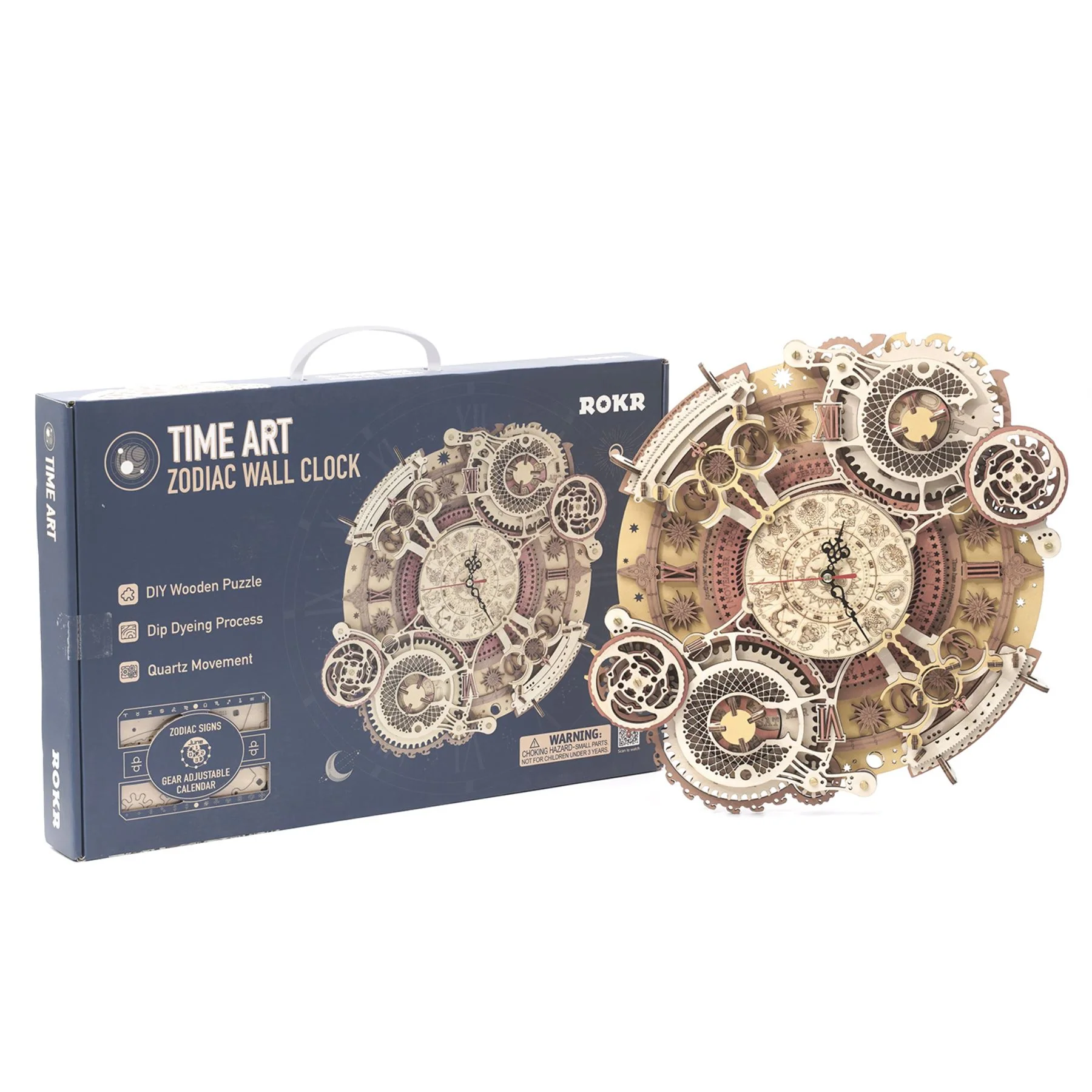 Robotime ROKR Zodiac Wall Clock Building Kit - Image 9