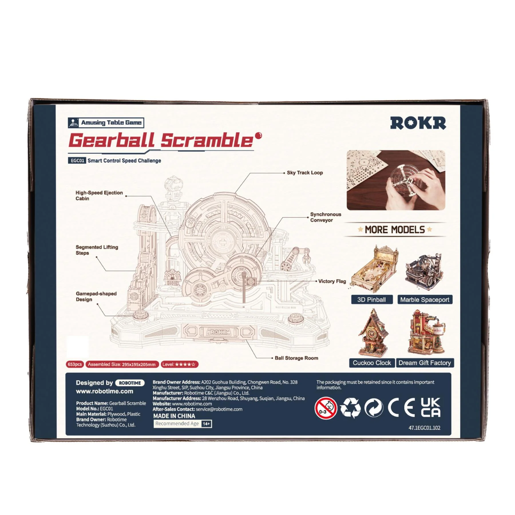 Robotime ROKR Gear Ball Challenge Wooden Puzzle Kit - Image 10