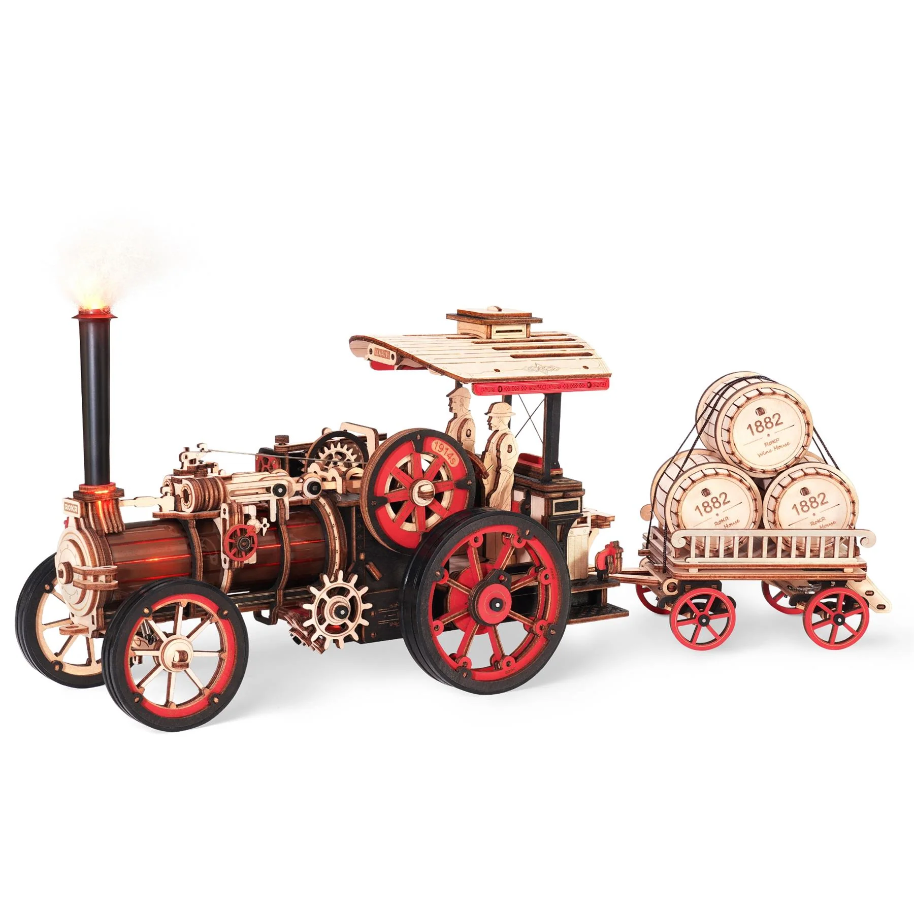 Robotime ROKR Wooden Steam engine Puzzle Kit