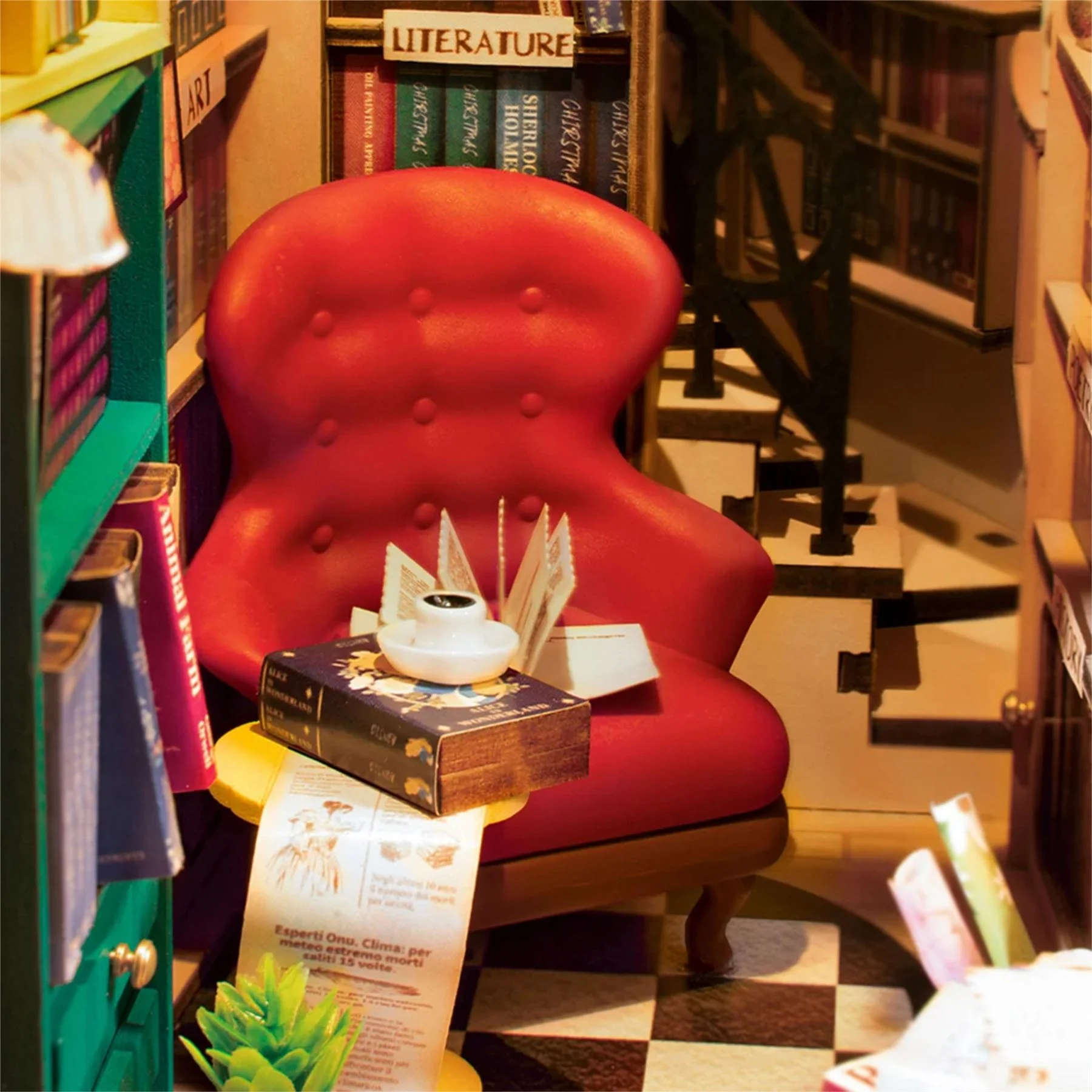 Robotime Rolife Self-Build Book Nook Building Kit - Image 8
