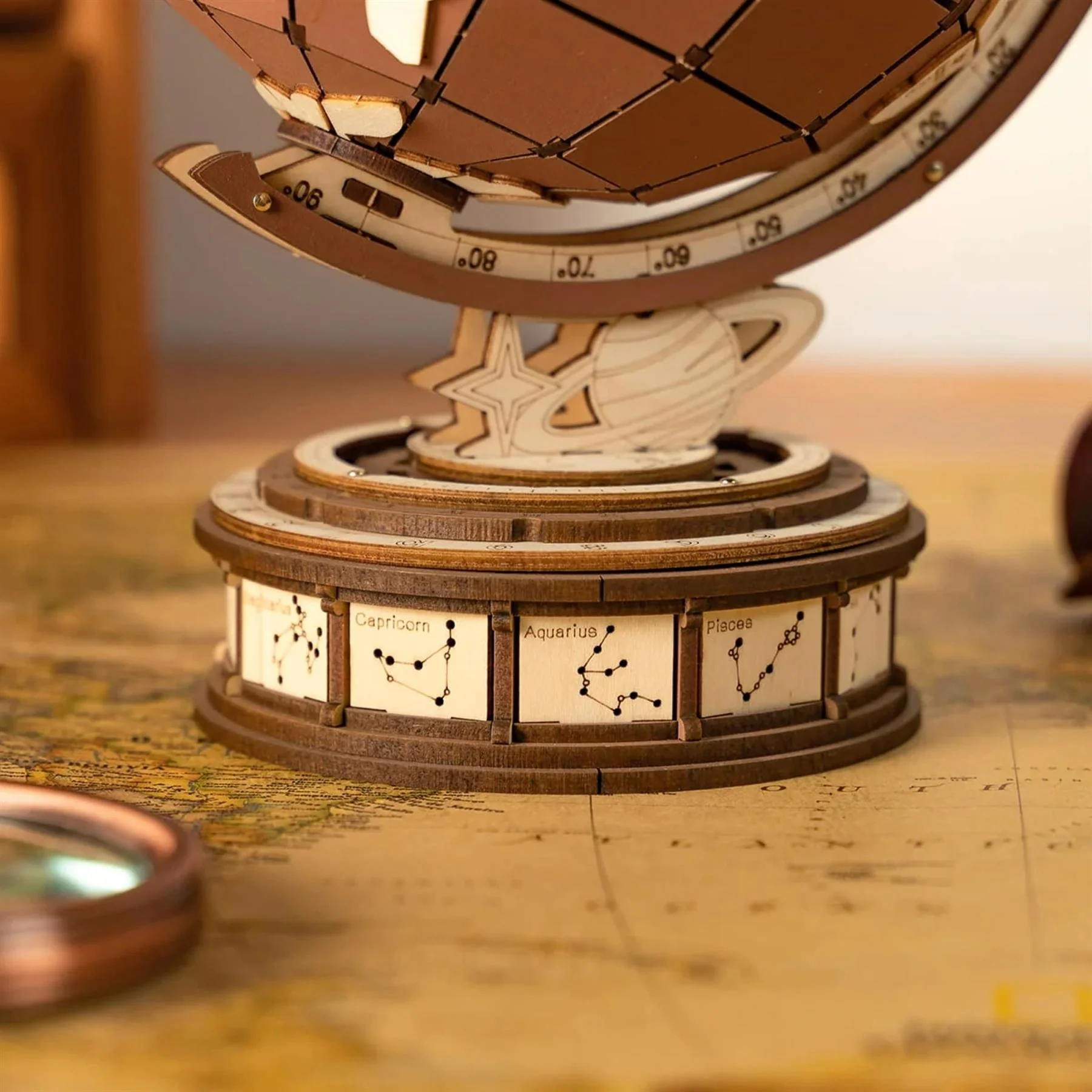 Robotime ROKR Global Wonder 3D Globe Model Kit - Image 5
