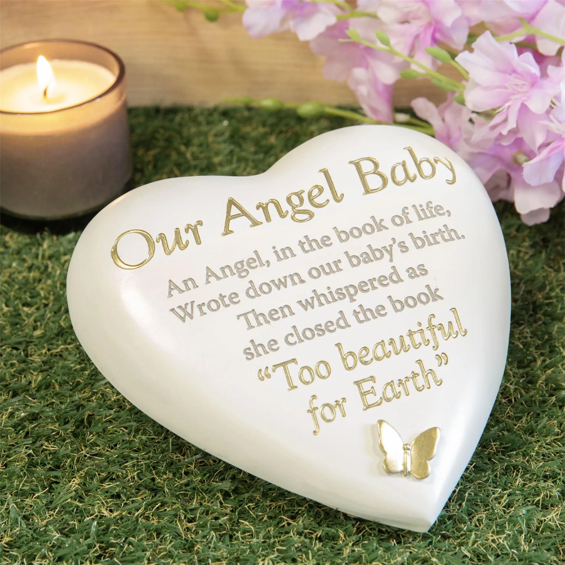 Thoughts Of You Graveside Baby Memorial Heart