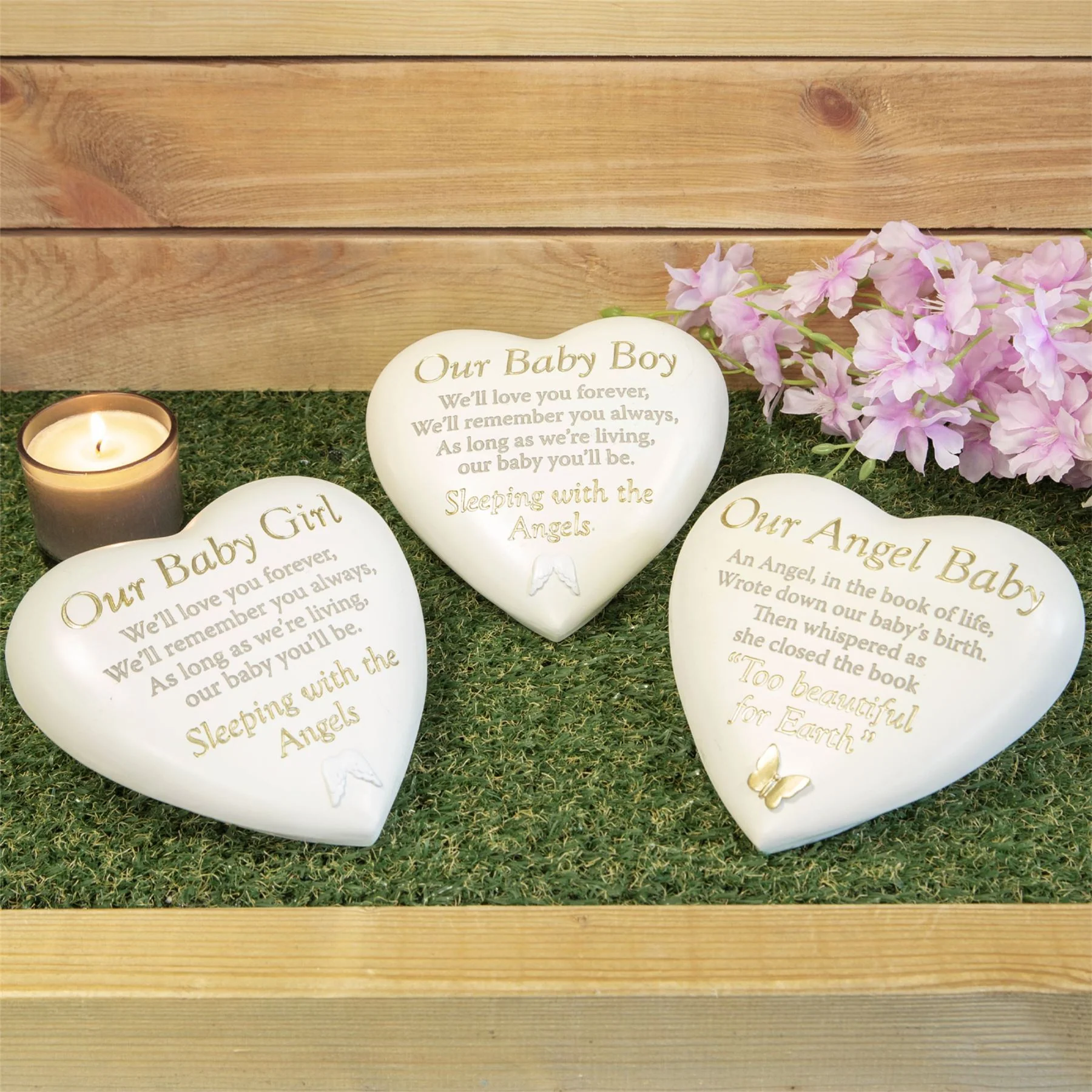 Thoughts Of You Graveside Baby Memorial Heart - Image 3