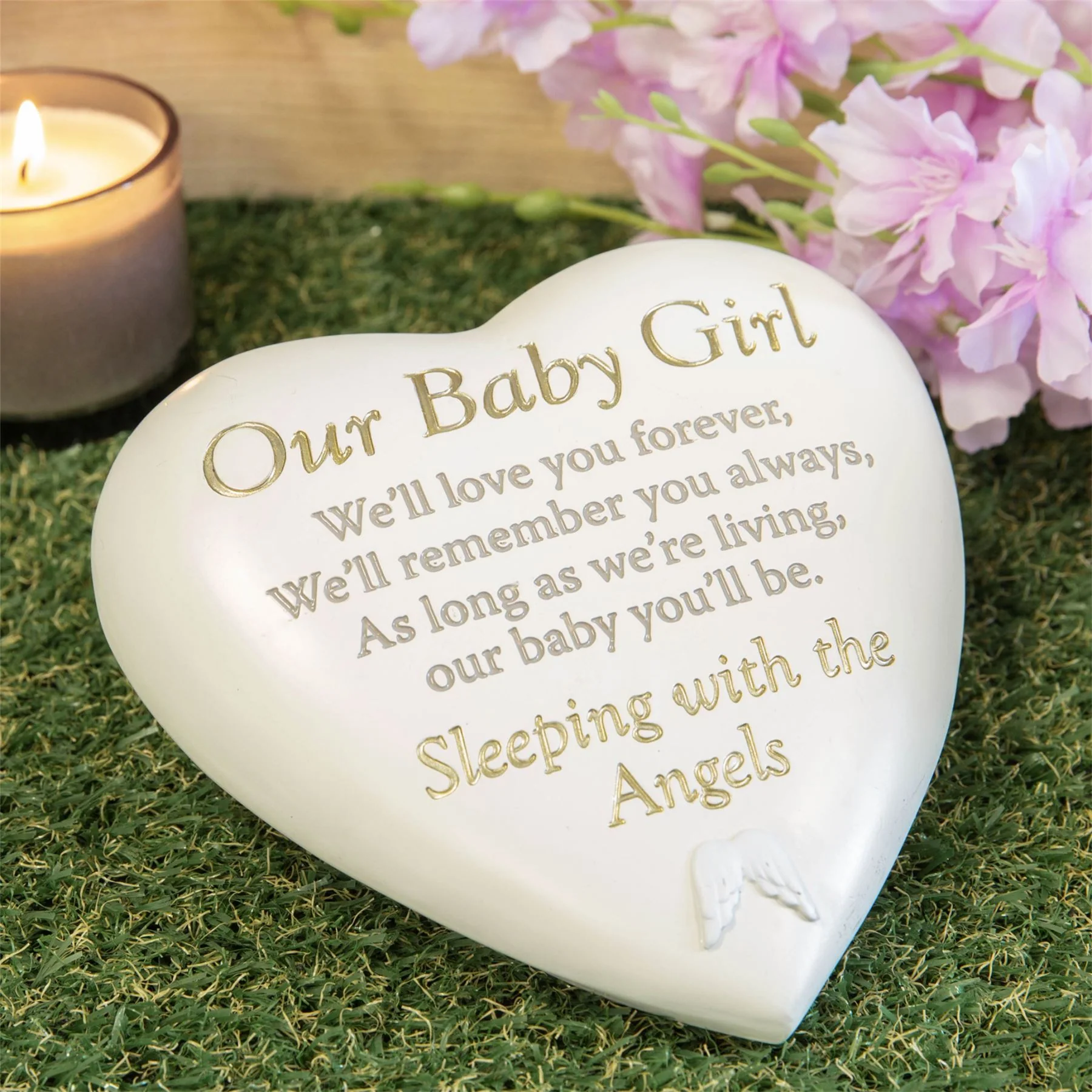 Thoughts Of You Graveside Baby Memorial Heart - Image 4