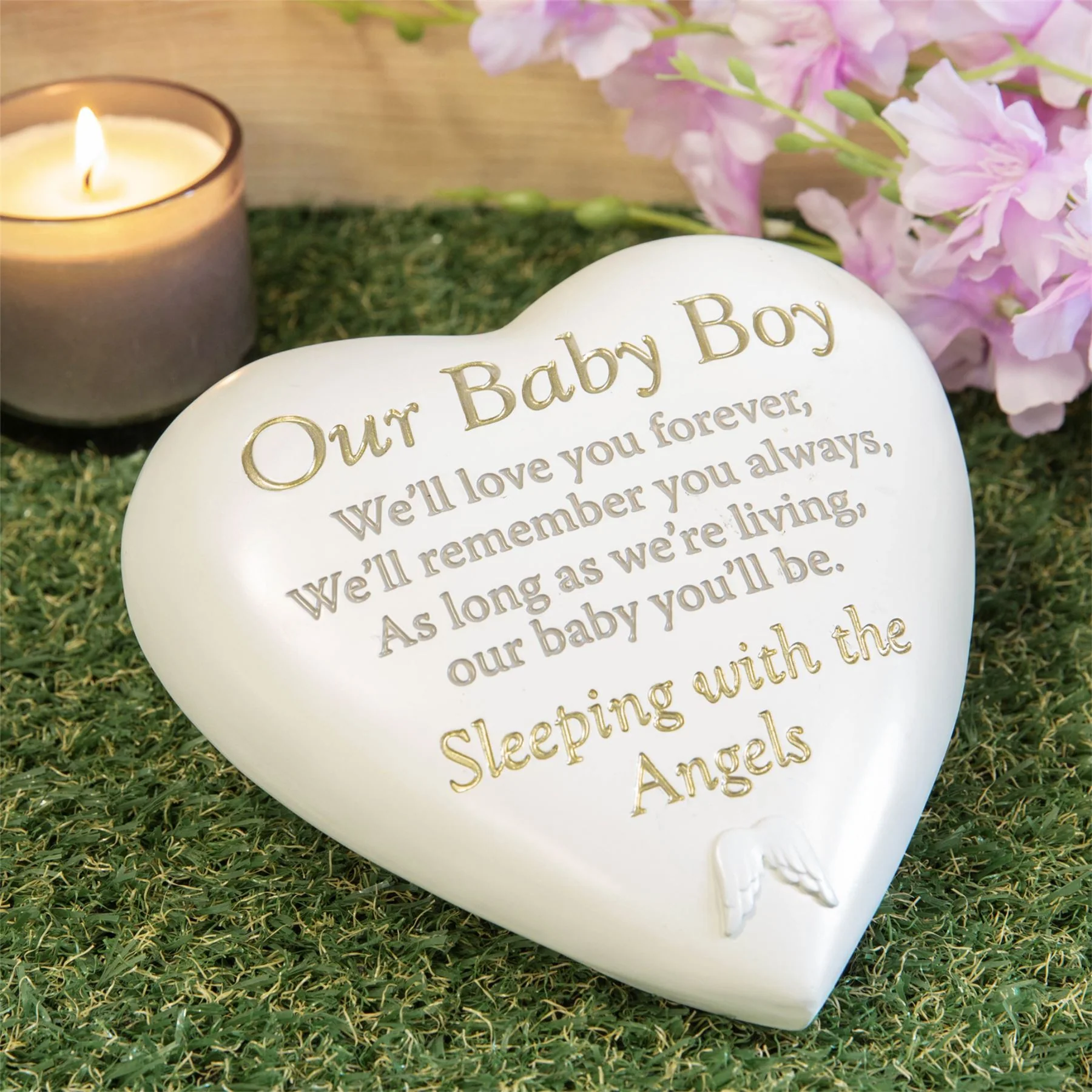 Thoughts Of You Graveside Baby Memorial Heart - Image 5