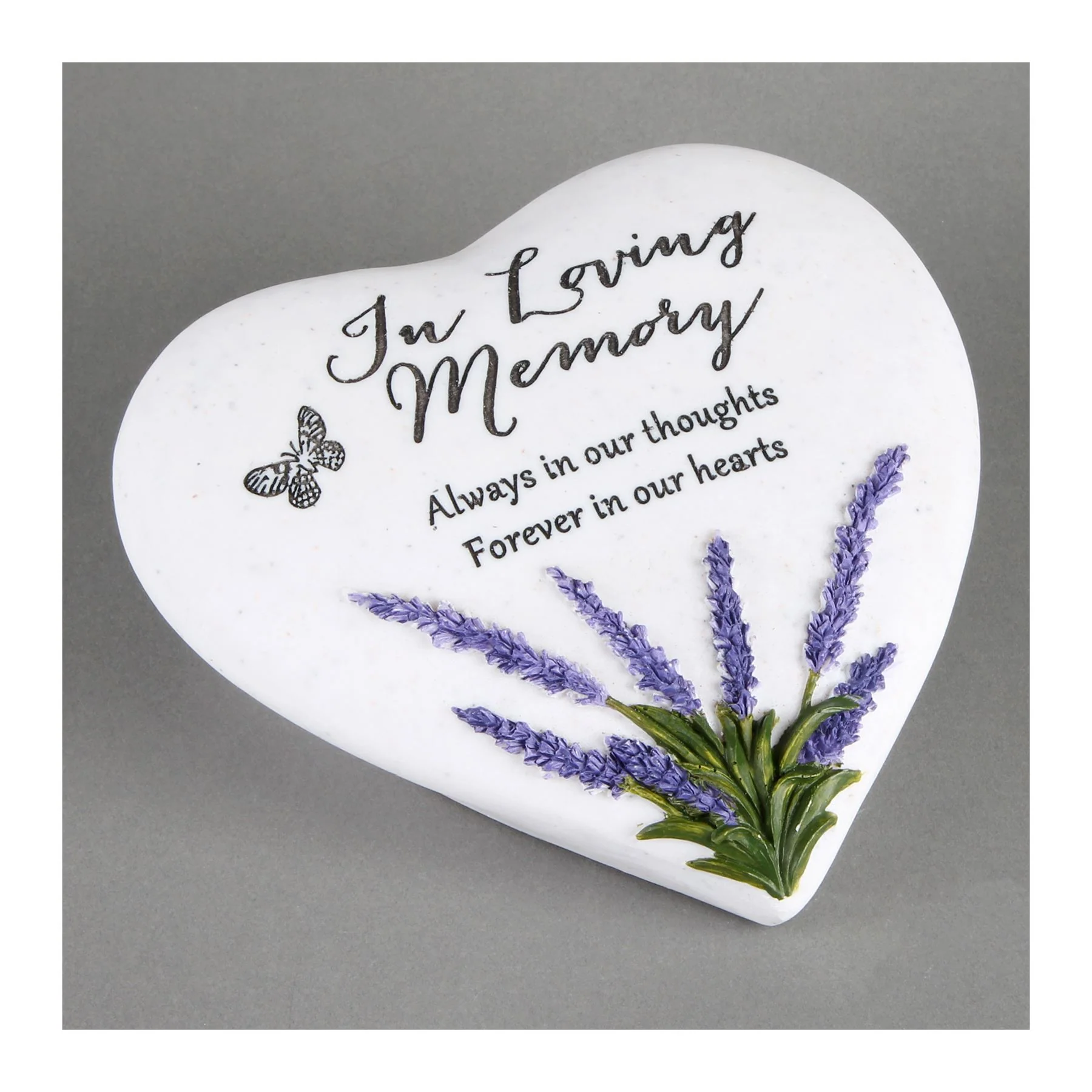 Thoughts Of You Heart Stone & Lavender Graveside Memorial - Image 8