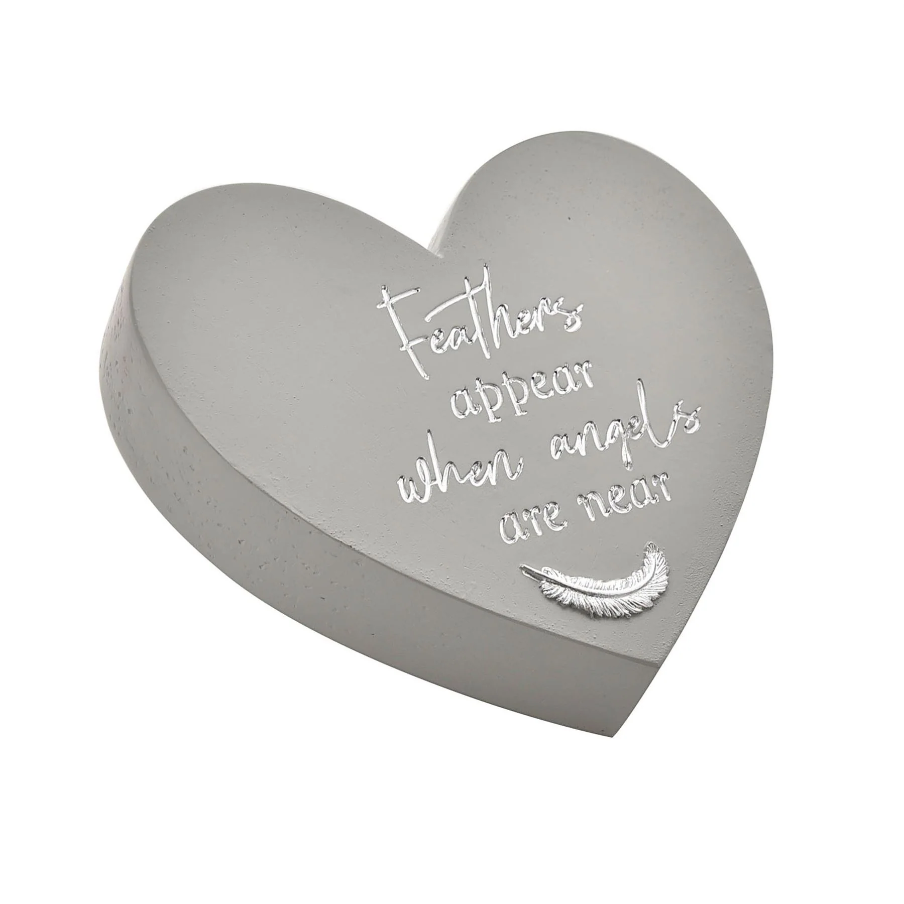 Thoughts of You Memorial Graveside Heart Plaque - Angels / Feathers - Image 2