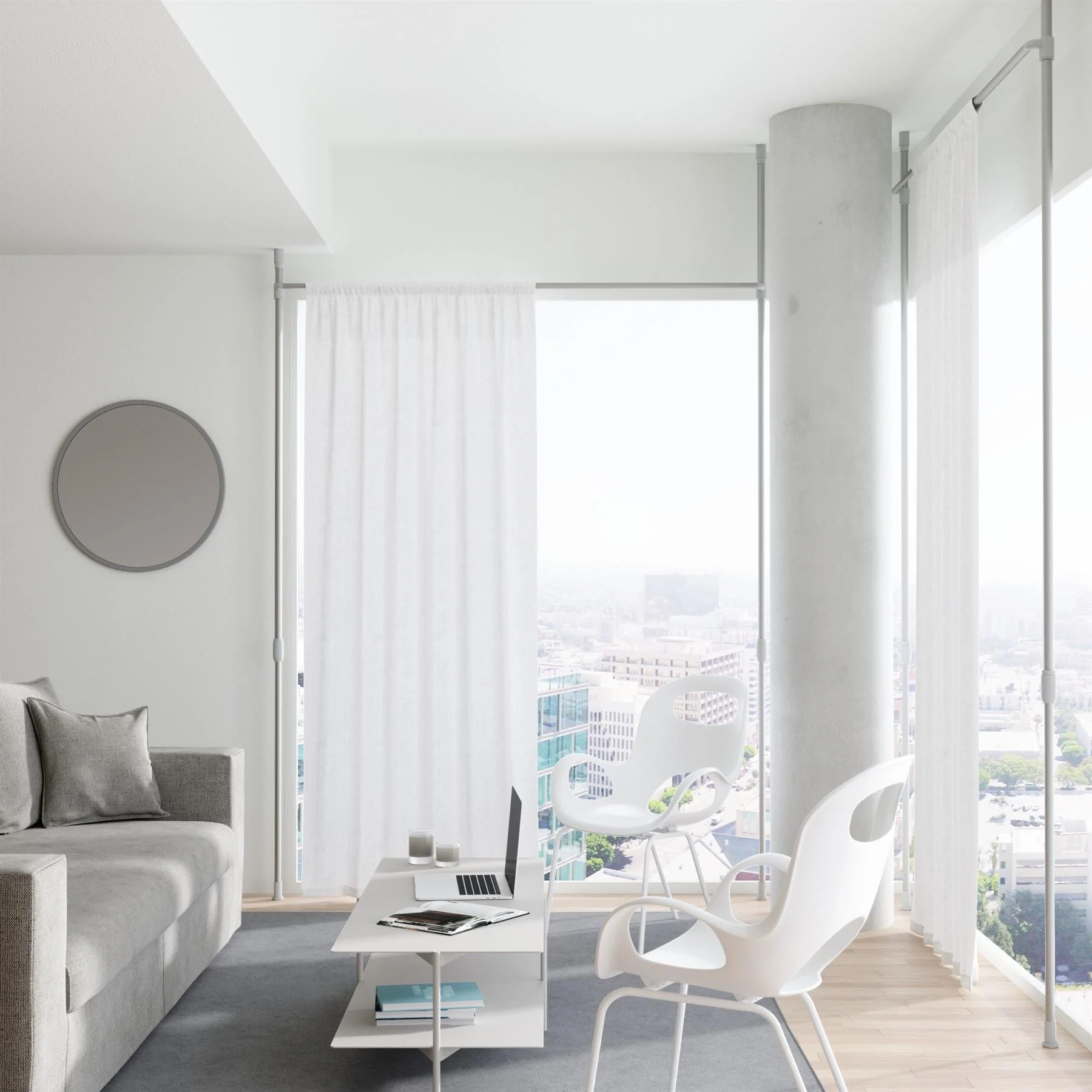Umbra Anywhere Curtain Rod Pressure Fit System No Fixings - Image 13