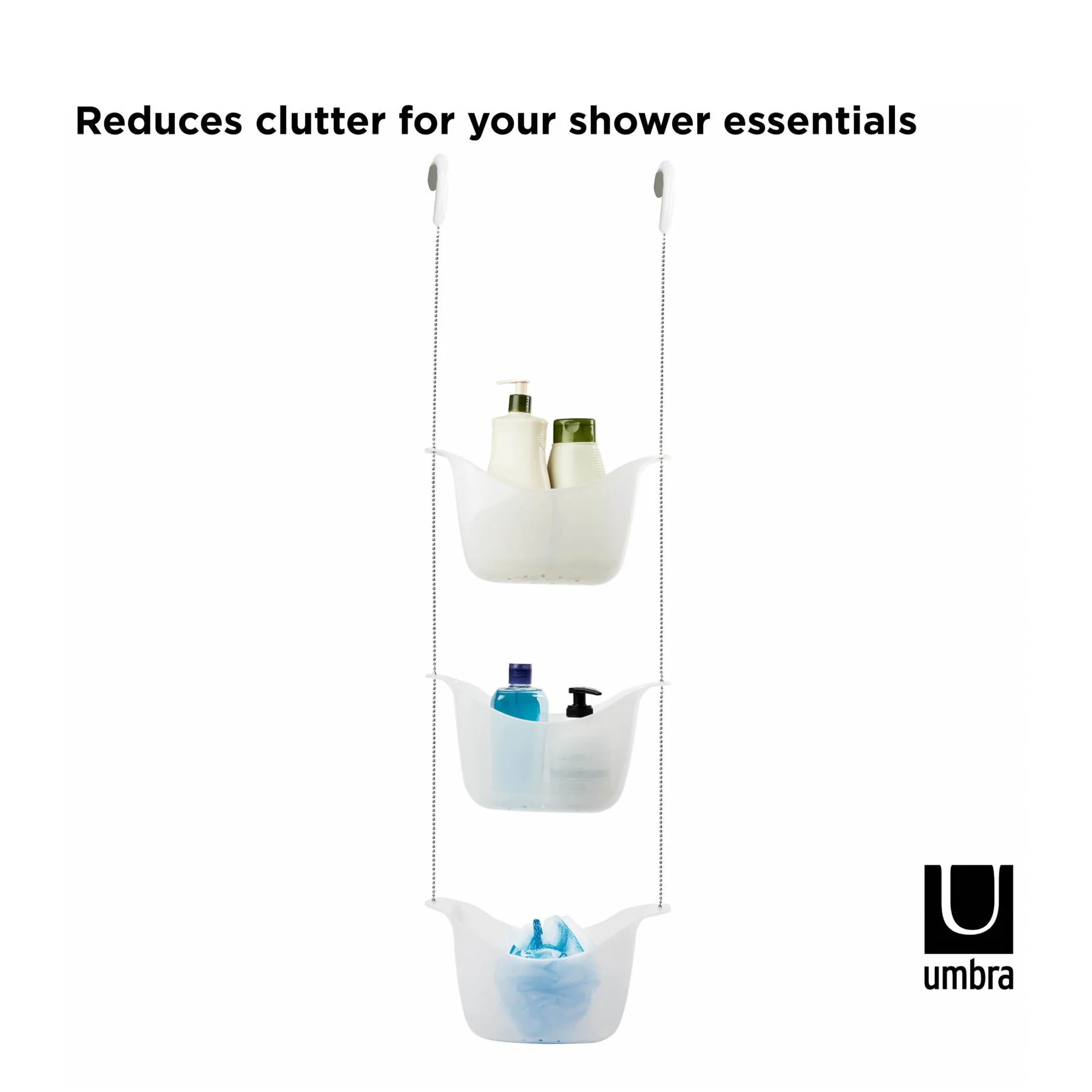 Umbra Bask 3 Tiered Basket Hanging Shower Caddy - Image 6
