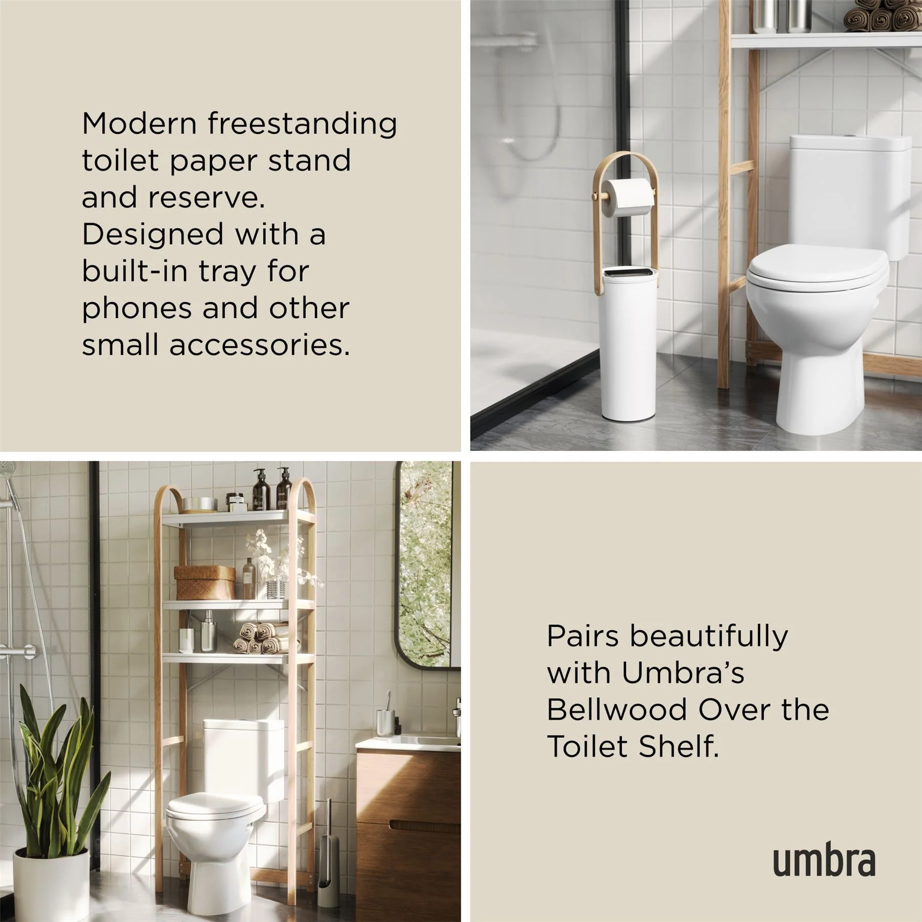 Umbra Bellwood Freestanding Toilet Paper Holder & Reserve - Image 4