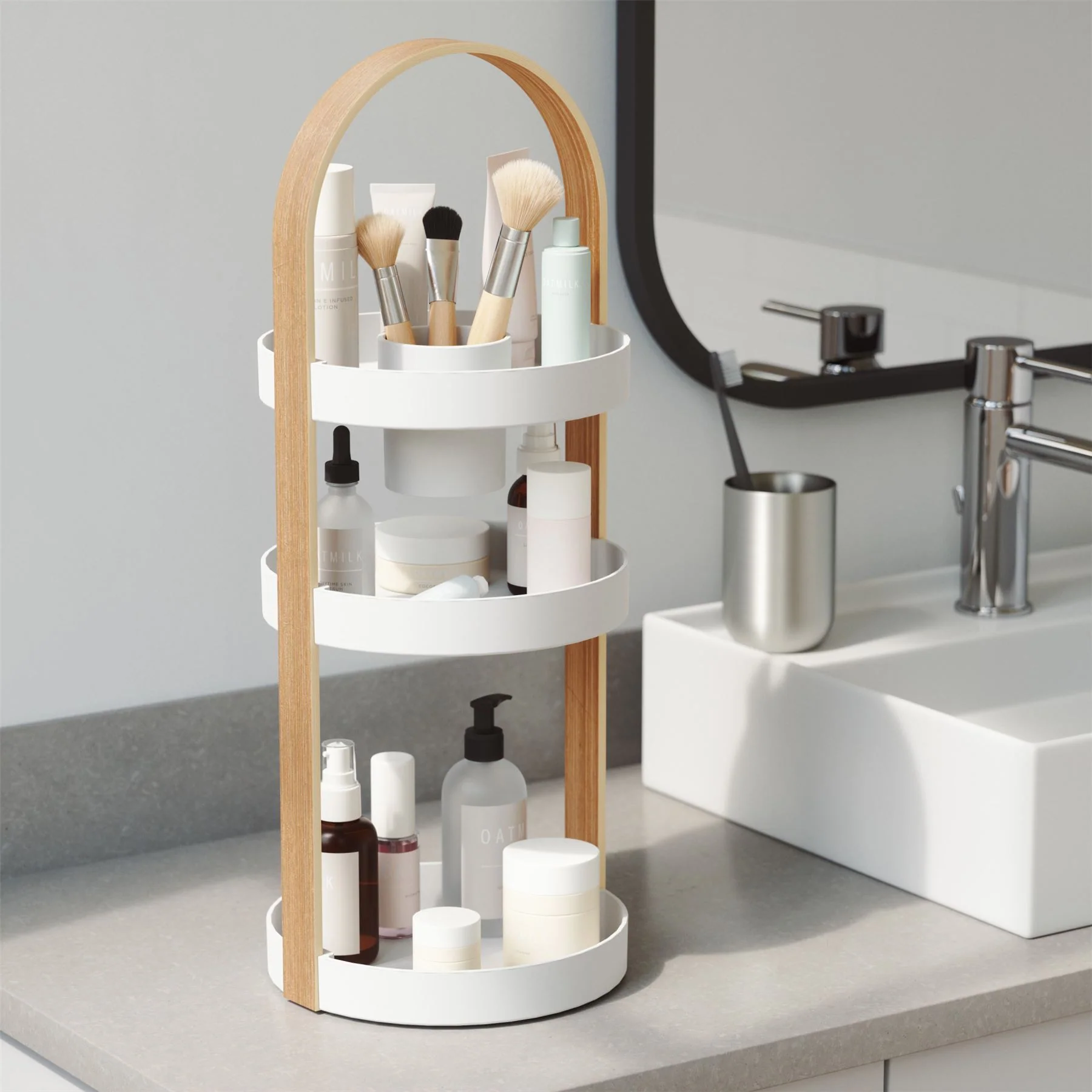 Umbra Bellwood Organizer in White & Natural - Image 8