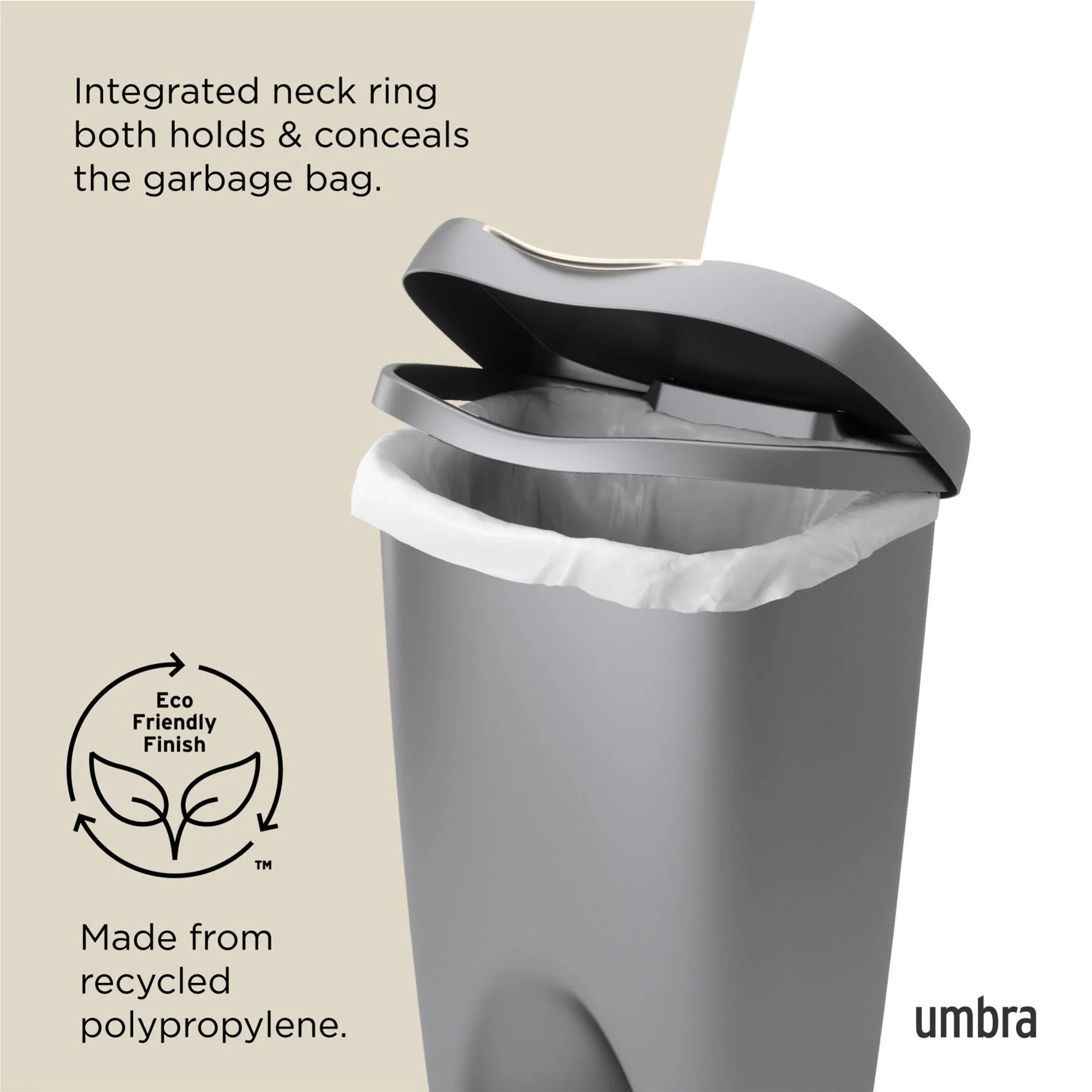 Umbra Brim Step On Soft-Close 50L Trash Can - Image 16