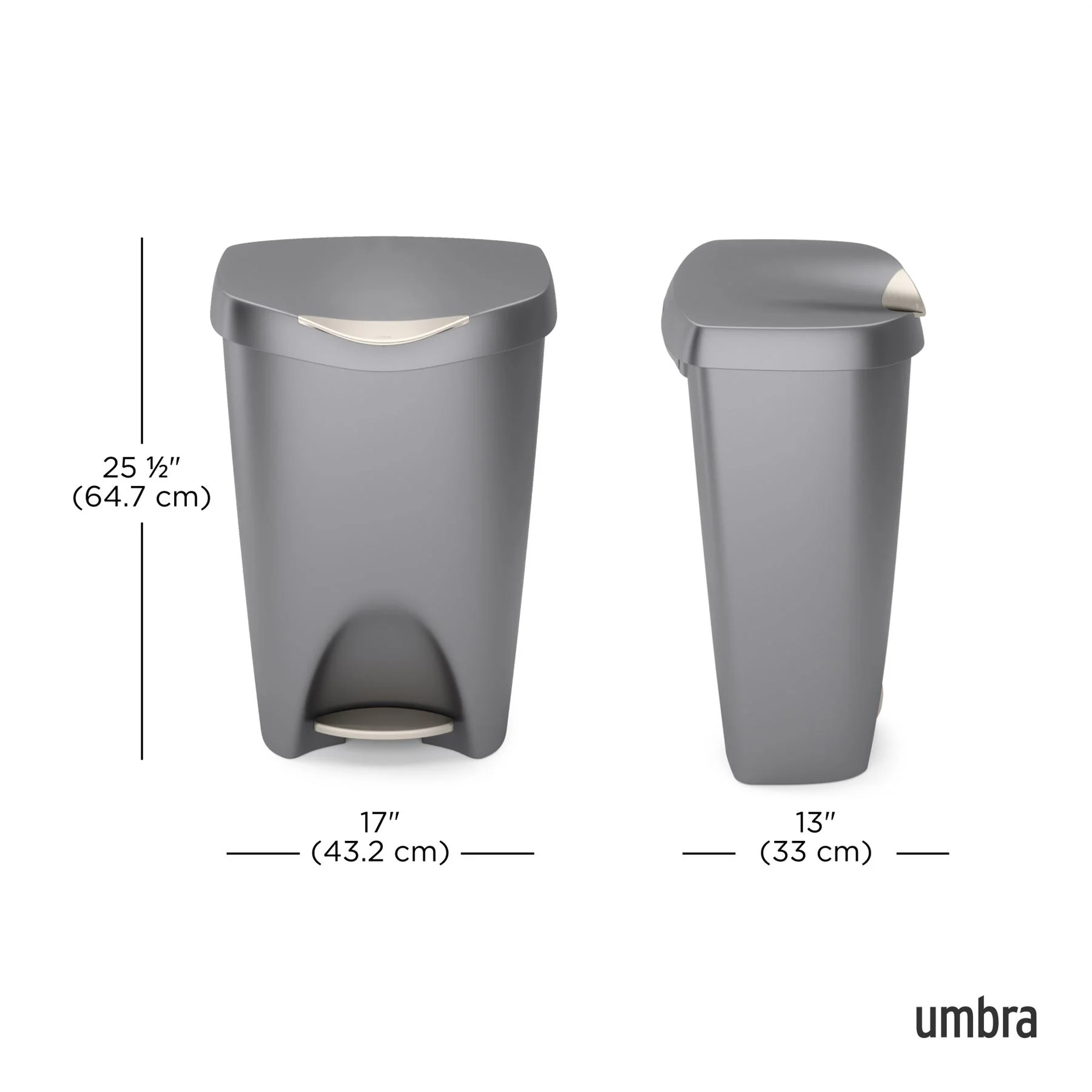 Umbra Brim Step On Soft-Close 50L Trash Can - Image 23